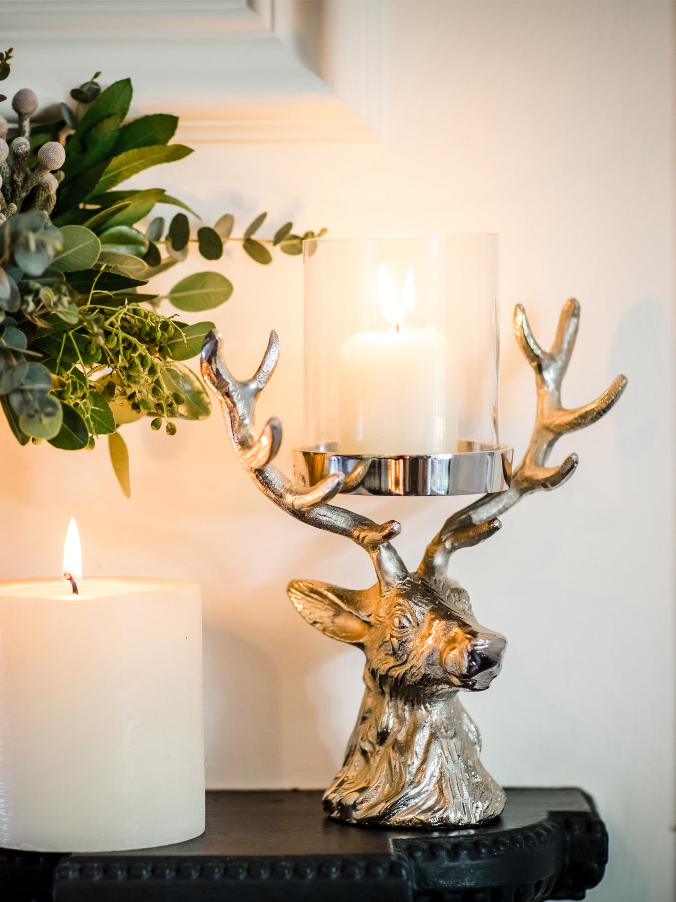 Culinary Concepts Mini Stag Head Hurricane Lantern