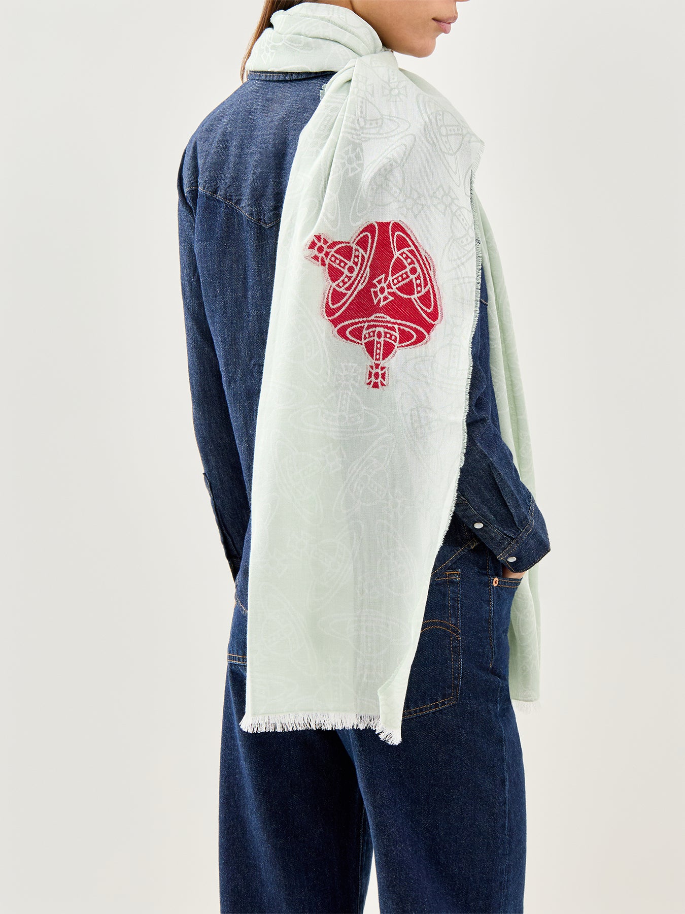 Graffiti Orb Scarf Light Green