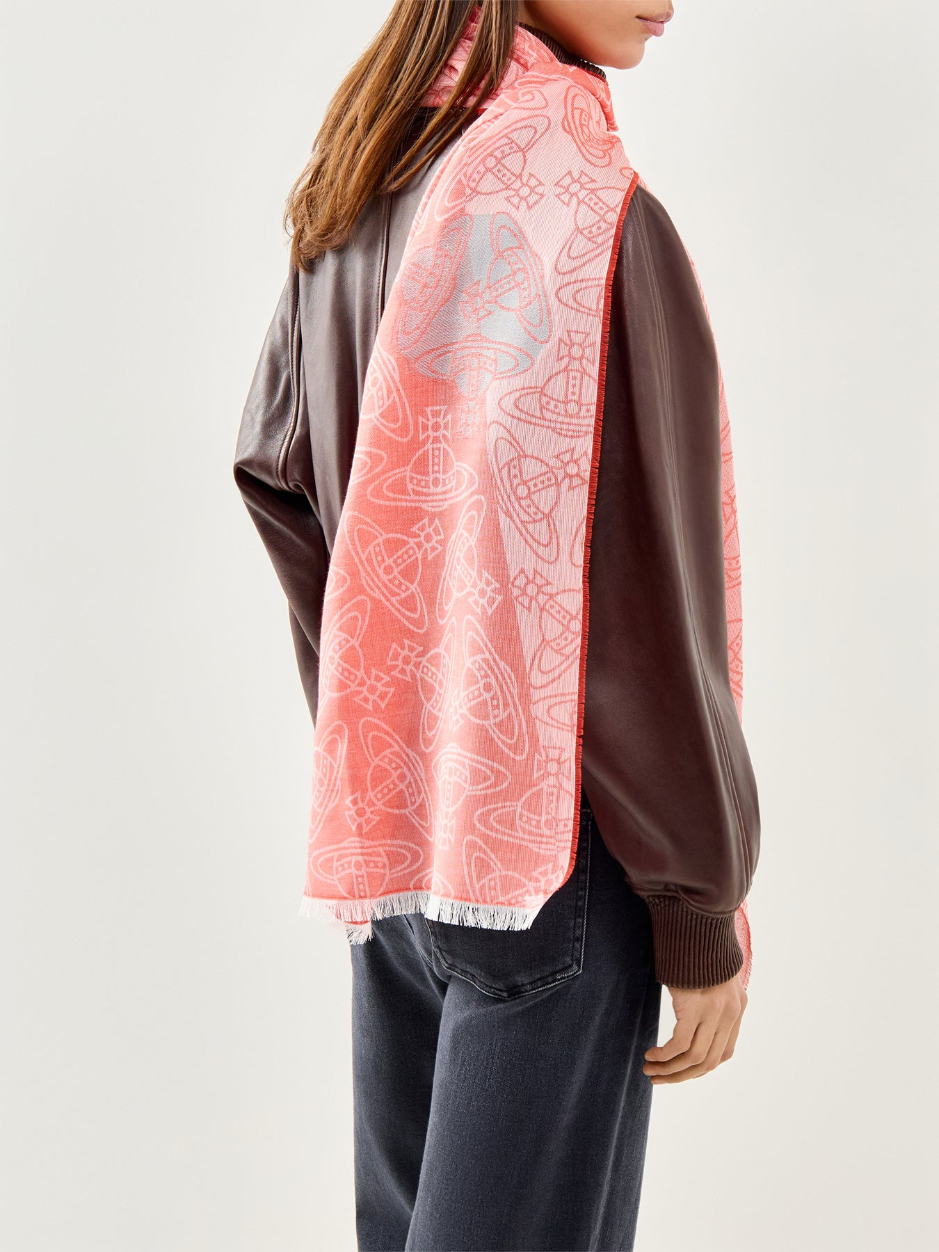 Graffiti Orb Scarf Red