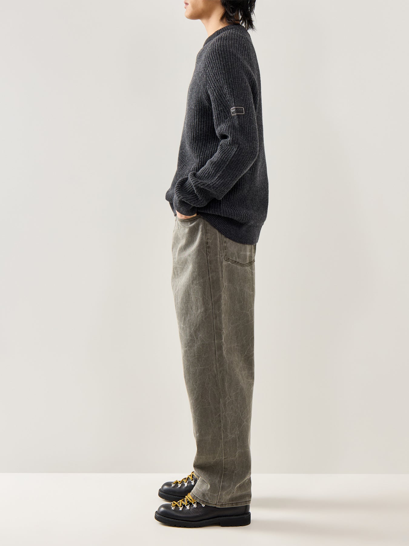 Chester Crew Knit Jumper Grey