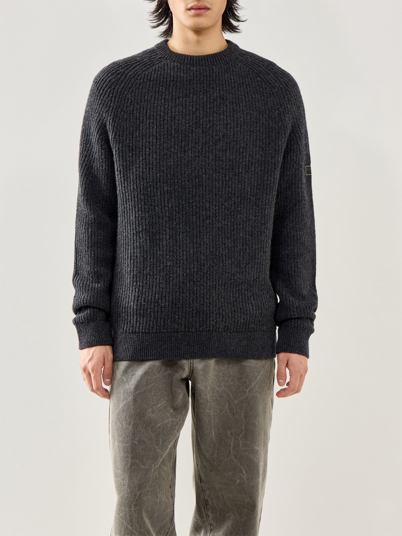 Chester Crew Knit Jumper Grey