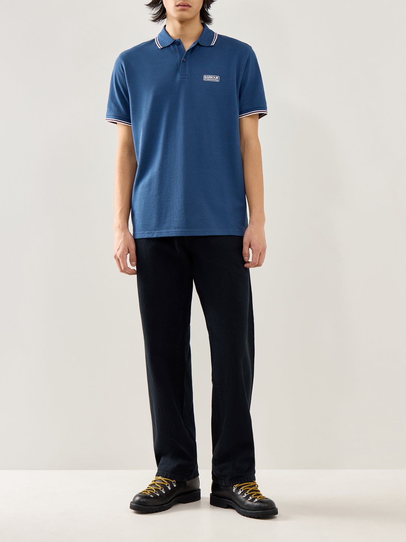 Evan Tipped Polo Shirt Blue