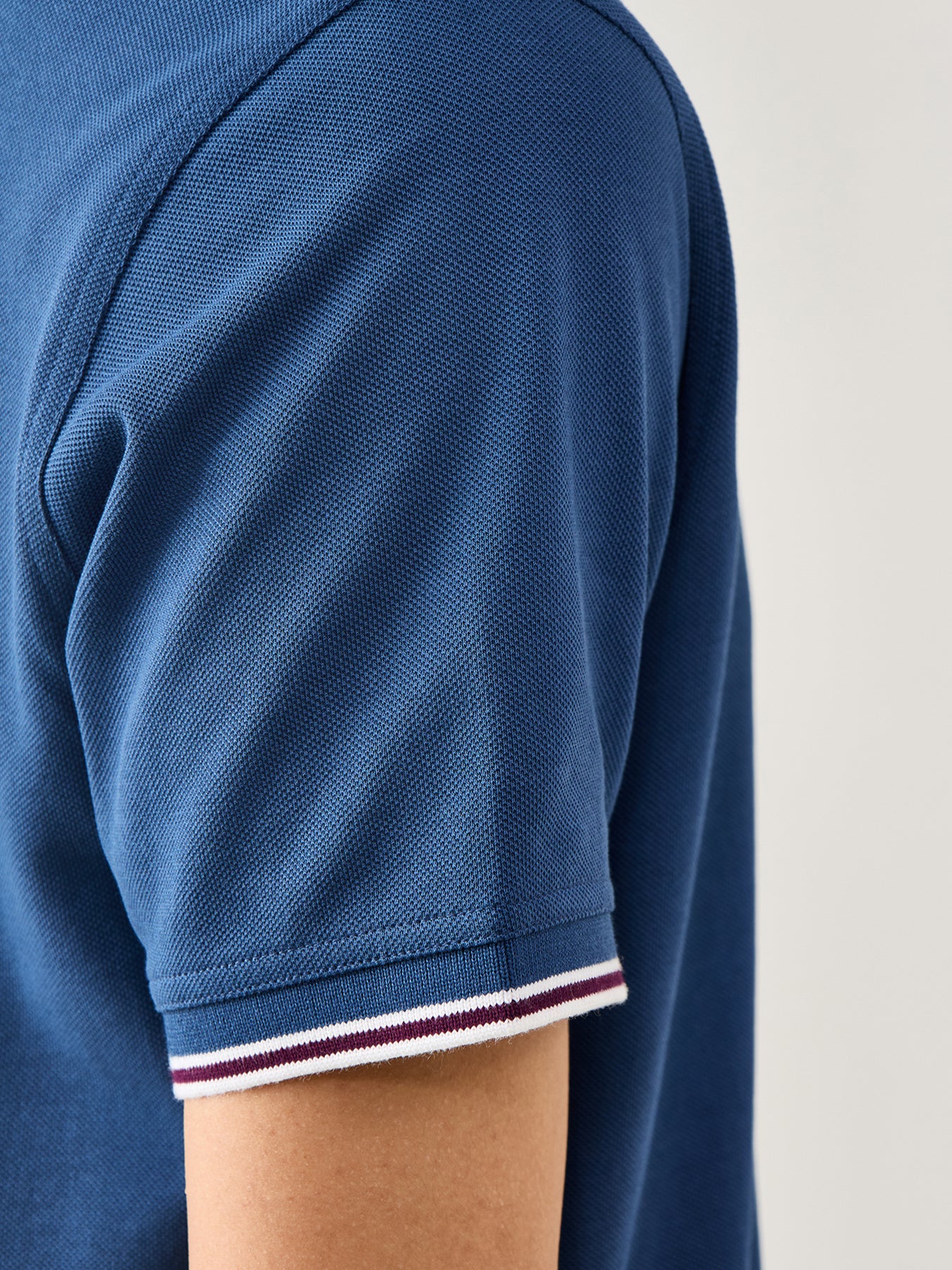 Evan Tipped Polo Shirt Blue