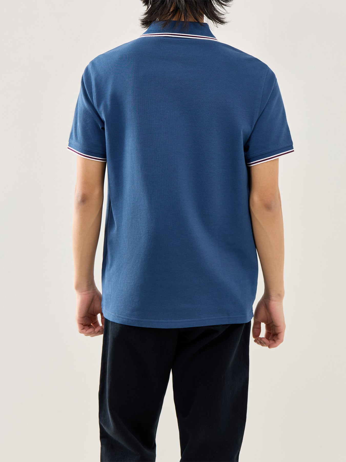 Evan Tipped Polo Shirt Blue