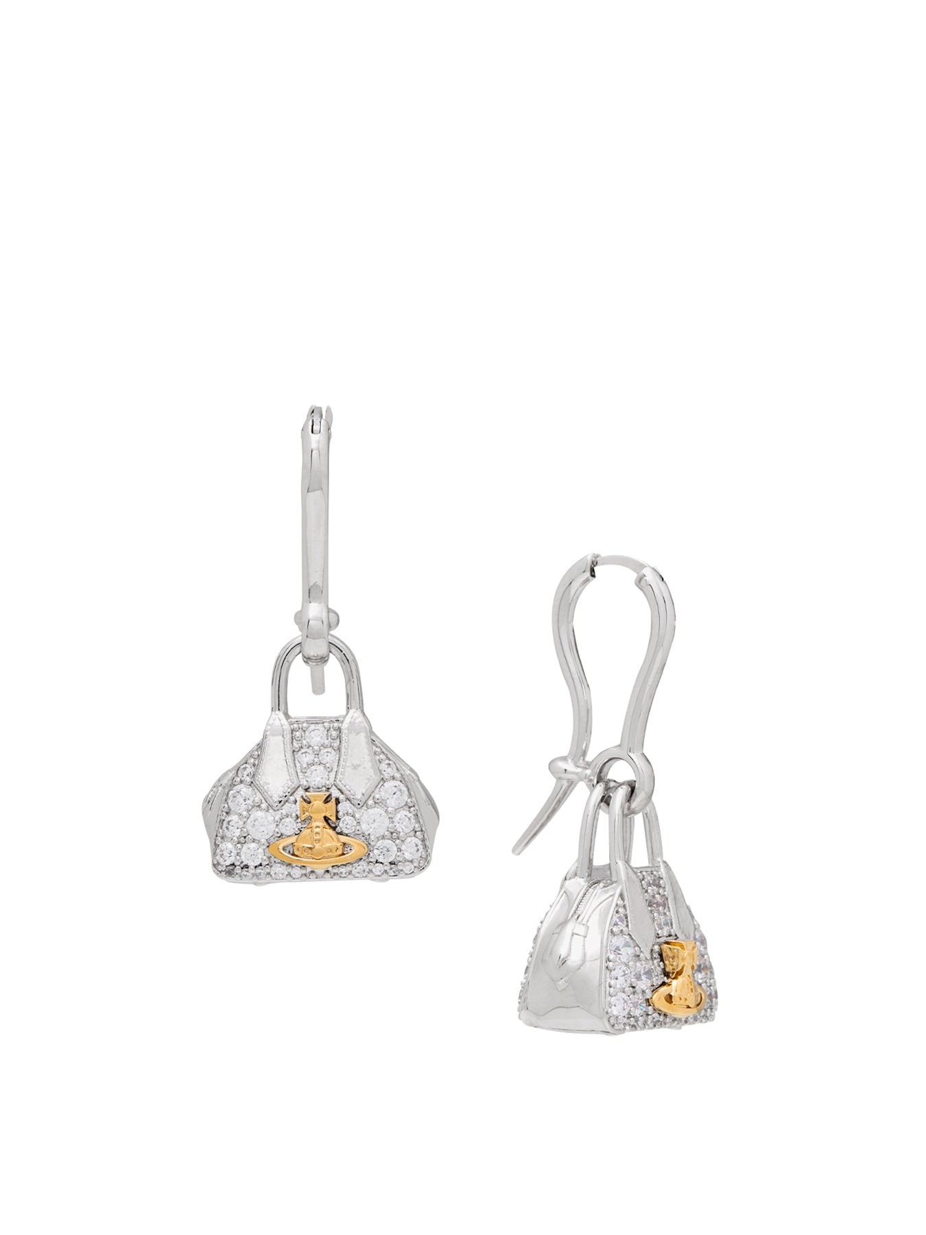 Crystal Drop Earrings Gold