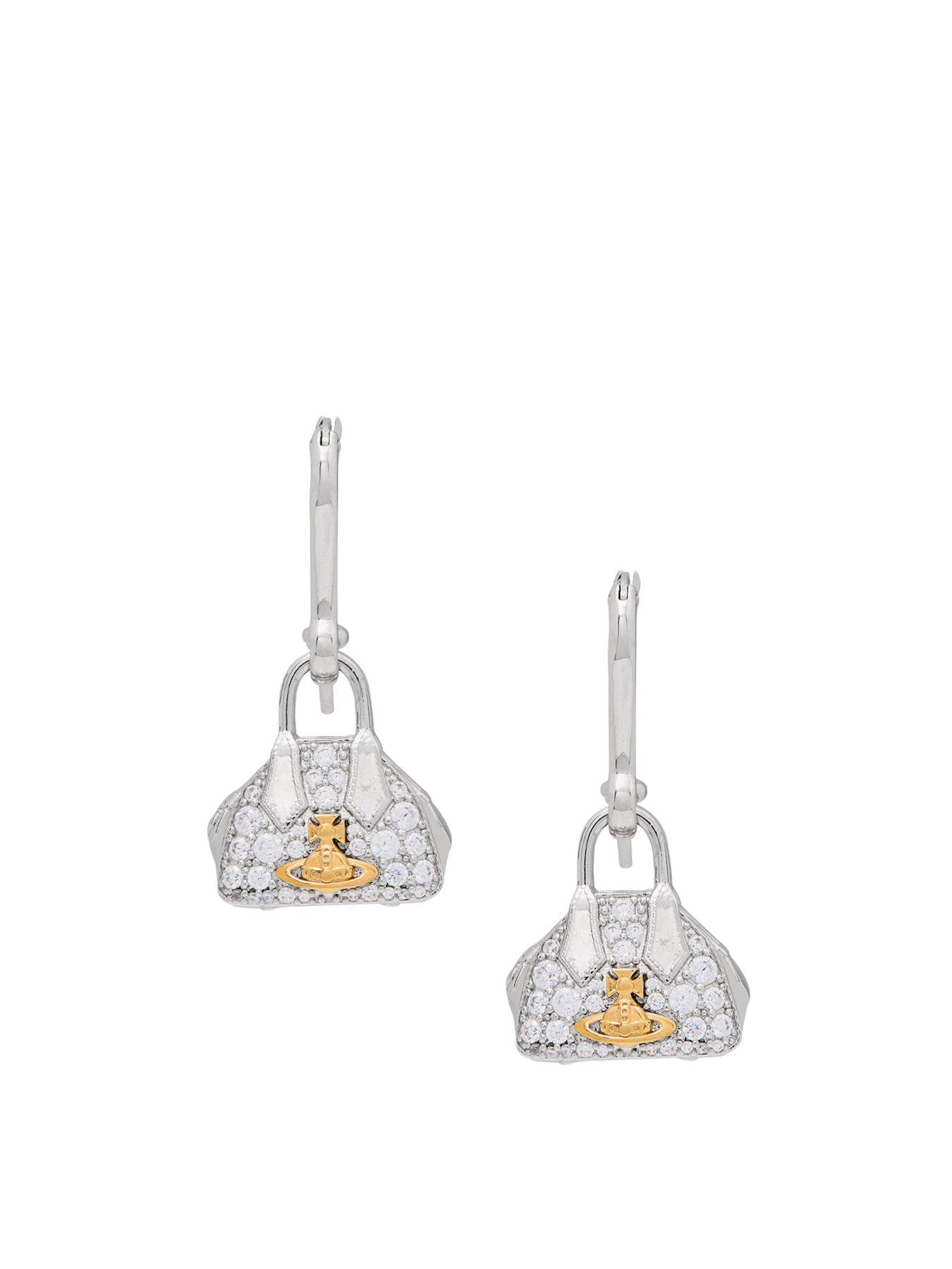 Crystal Drop Earrings Gold