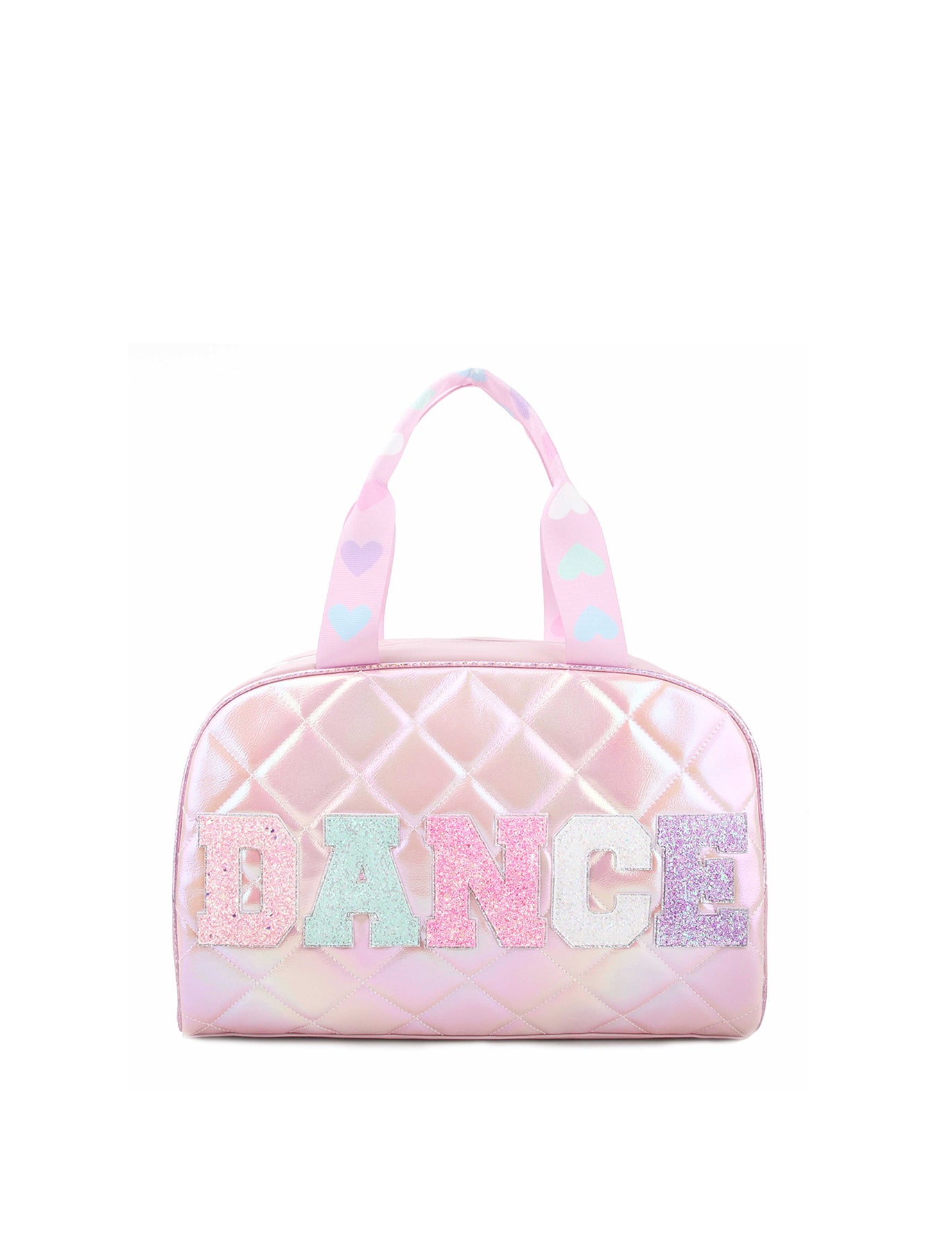 Dance Quilted Glitter Duffle Bag Red