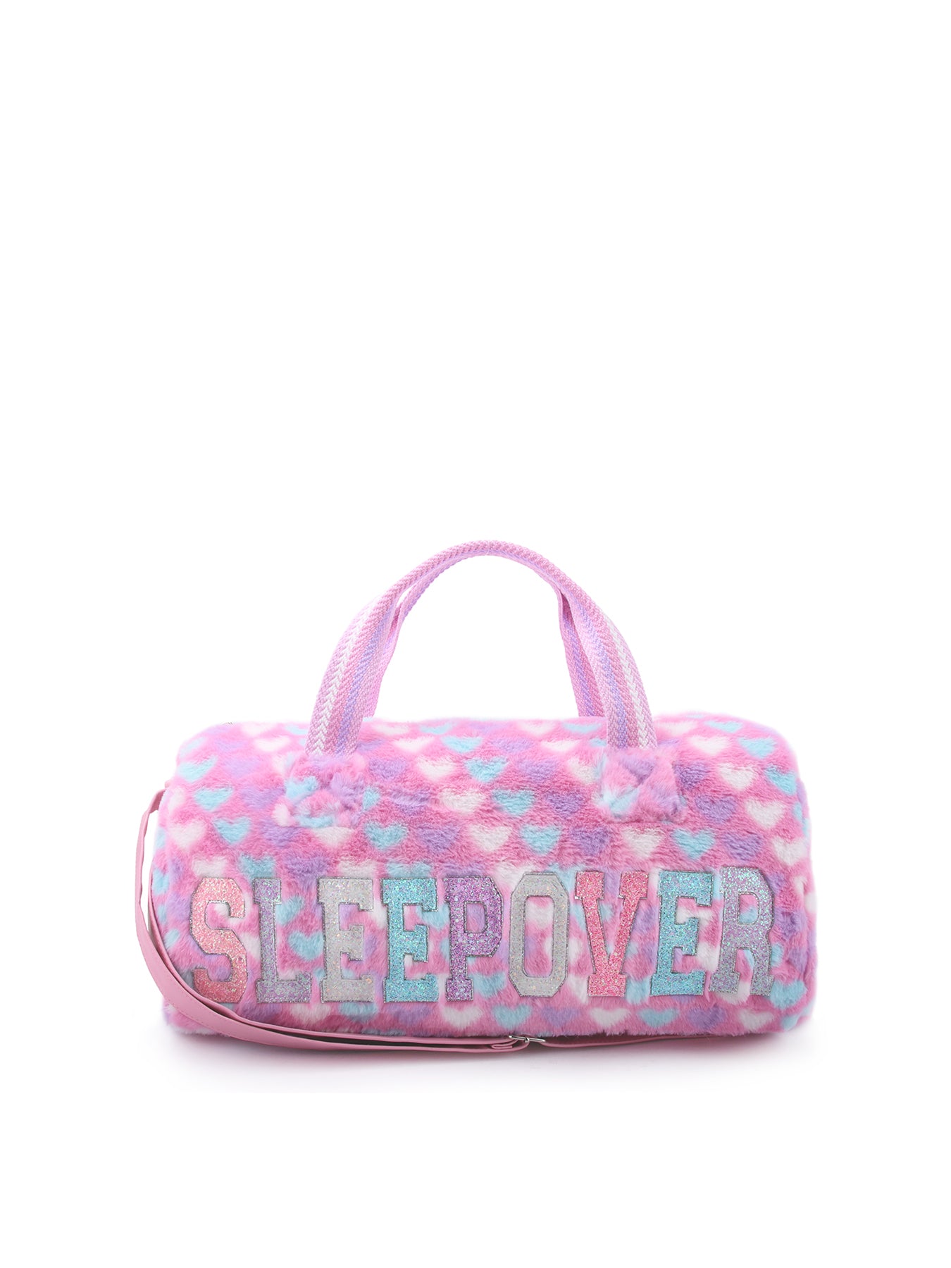 Heart Plush Sleepover Large Duffle Pink