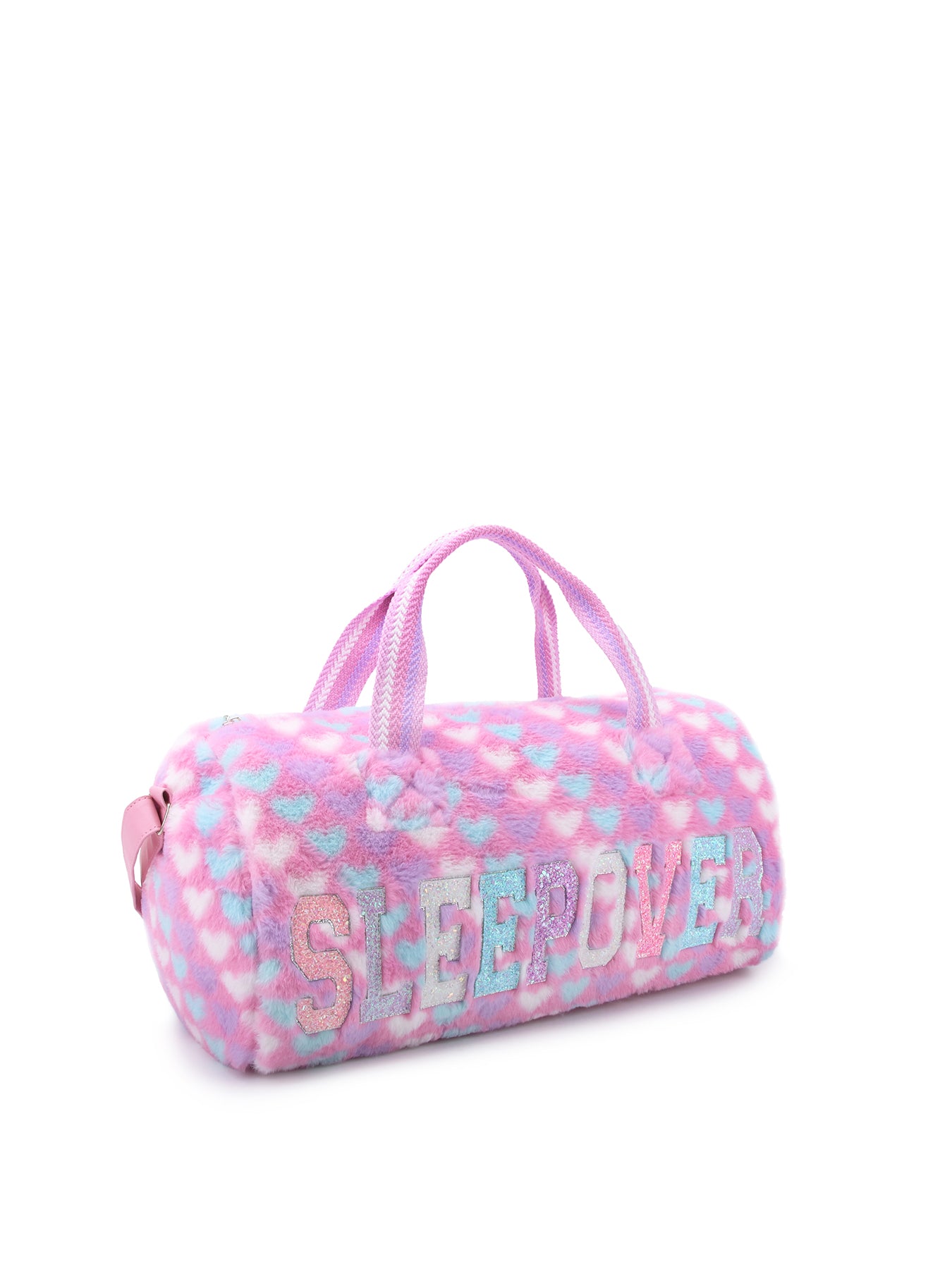 Heart Plush Sleepover Large Duffle Pink