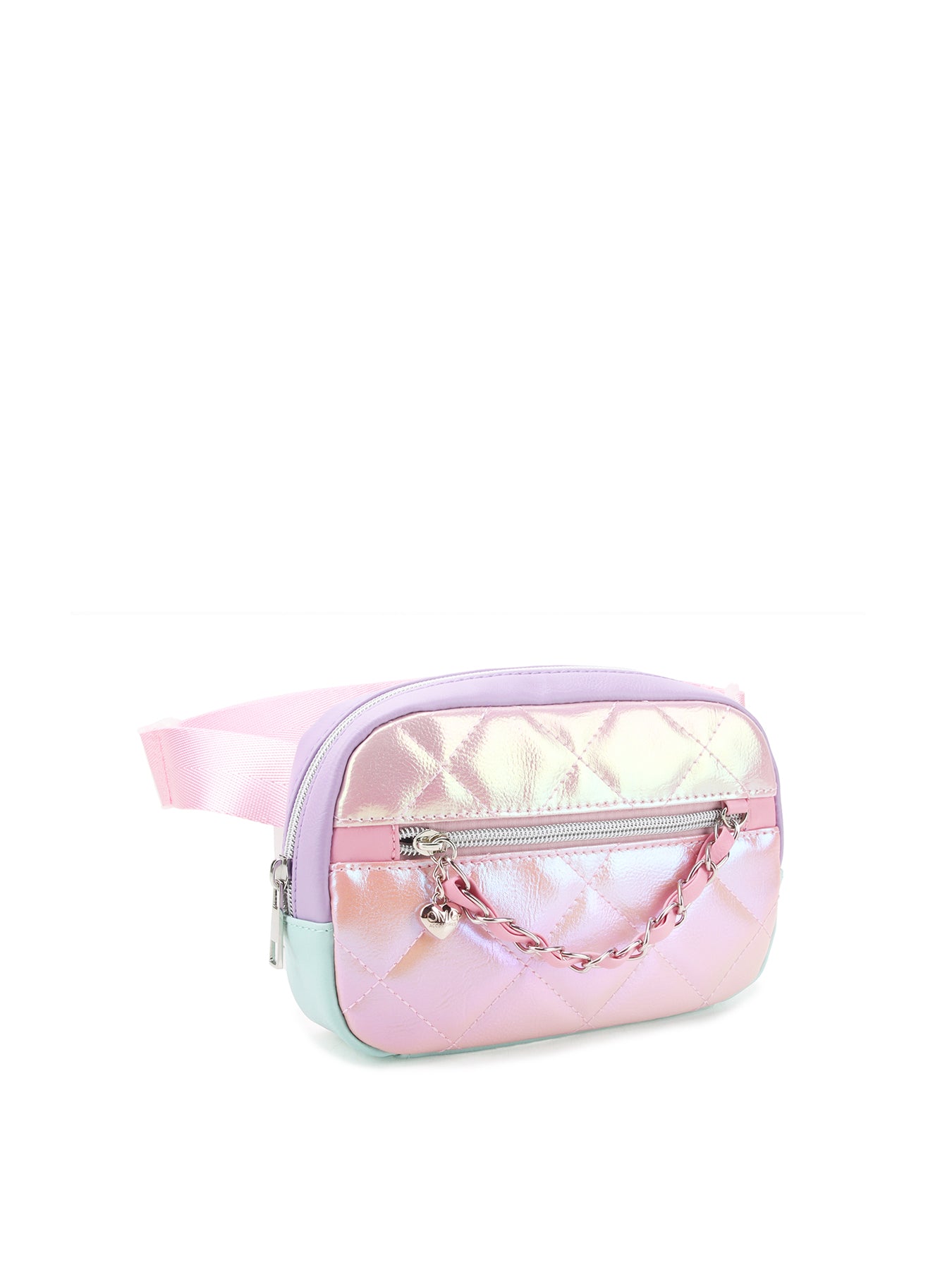 Quilted Chain Fanny Pack Holographic