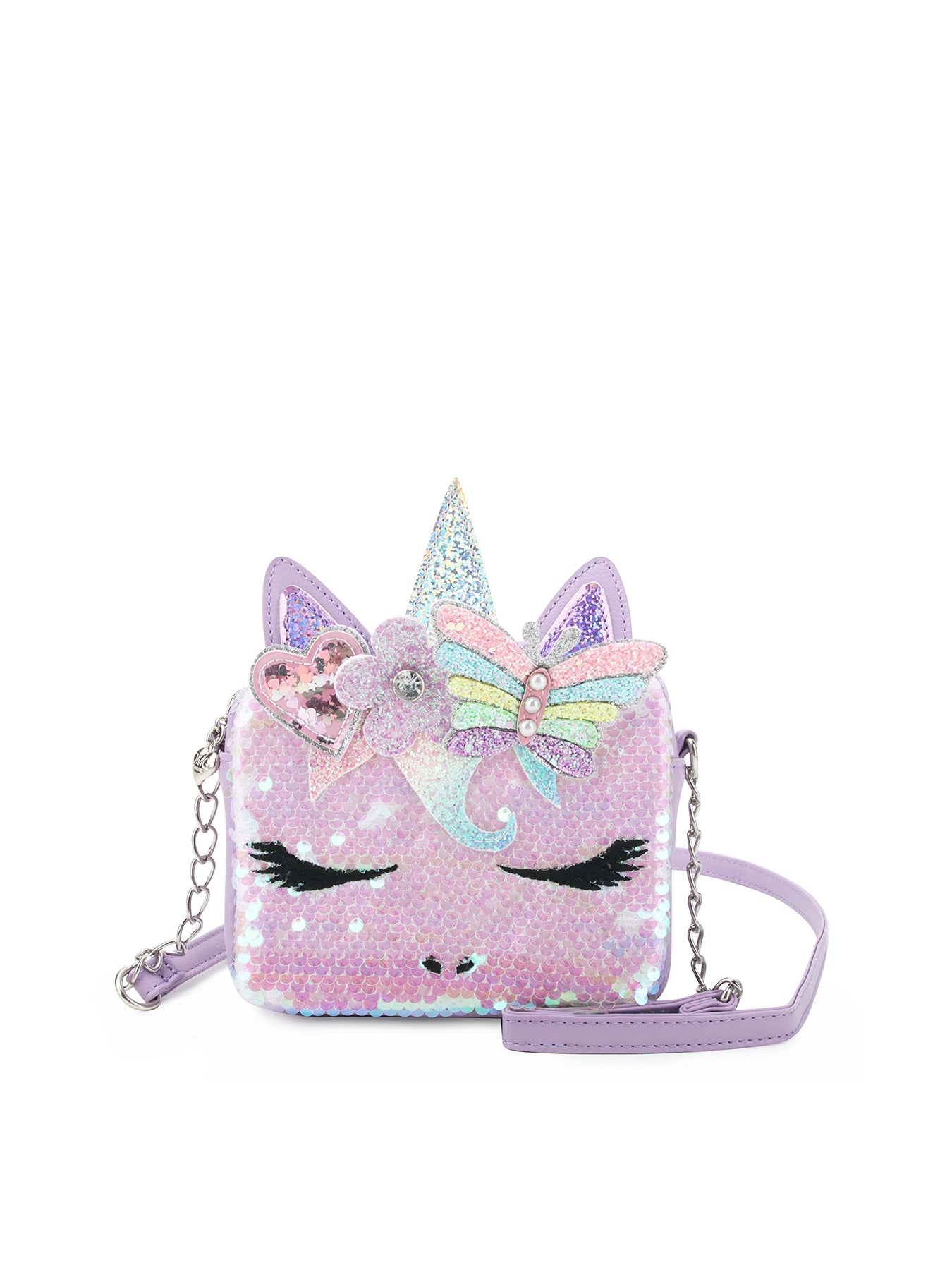 Gwen Sequin Crossbody Orchid