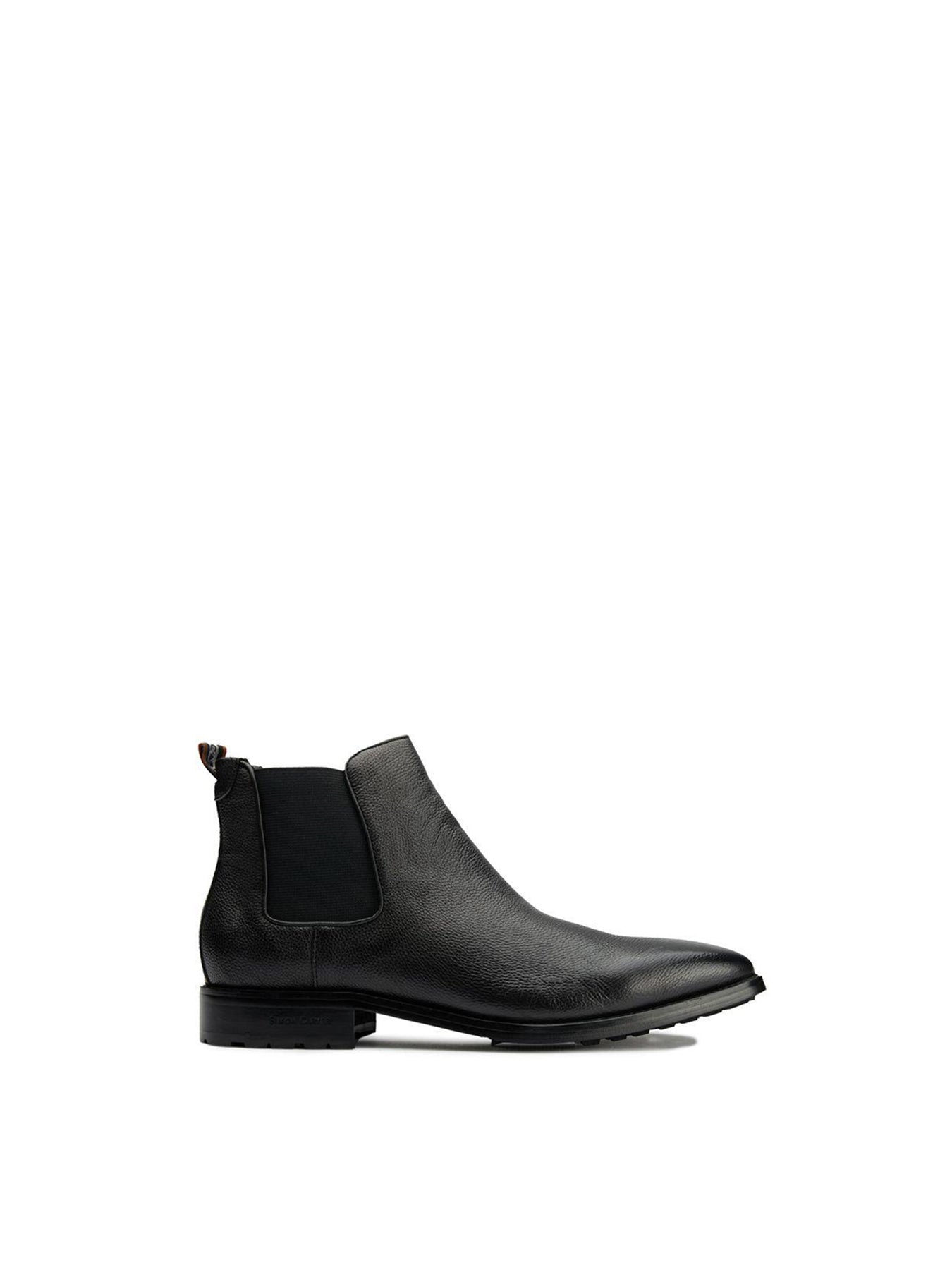 Clover Leather Chelsea Boots Black