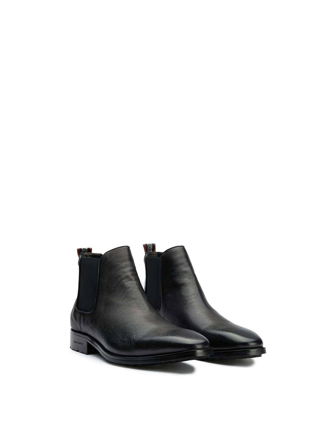 Clover Leather Chelsea Boots Black