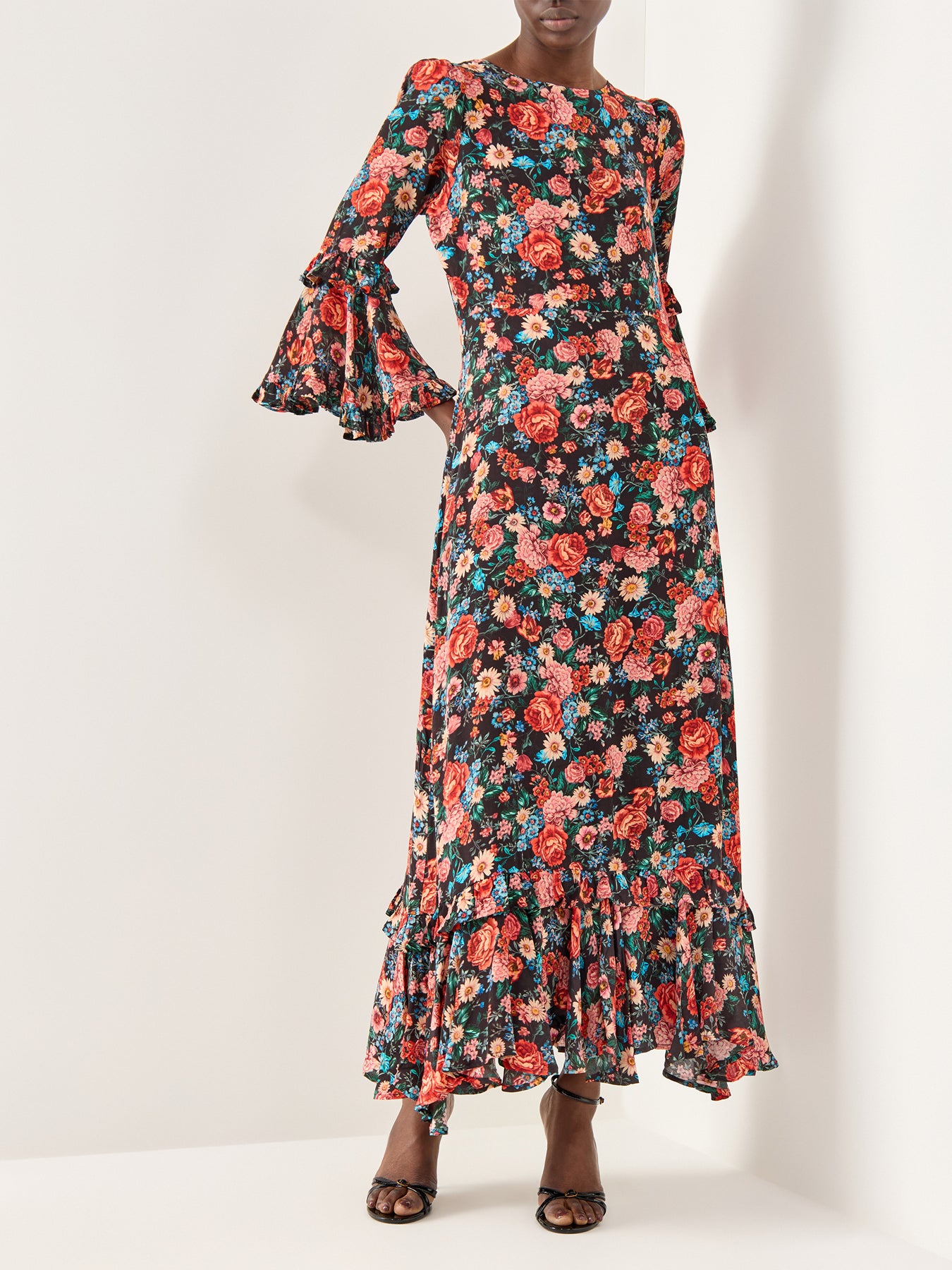 Claudia Dutch Print Maxi Blue