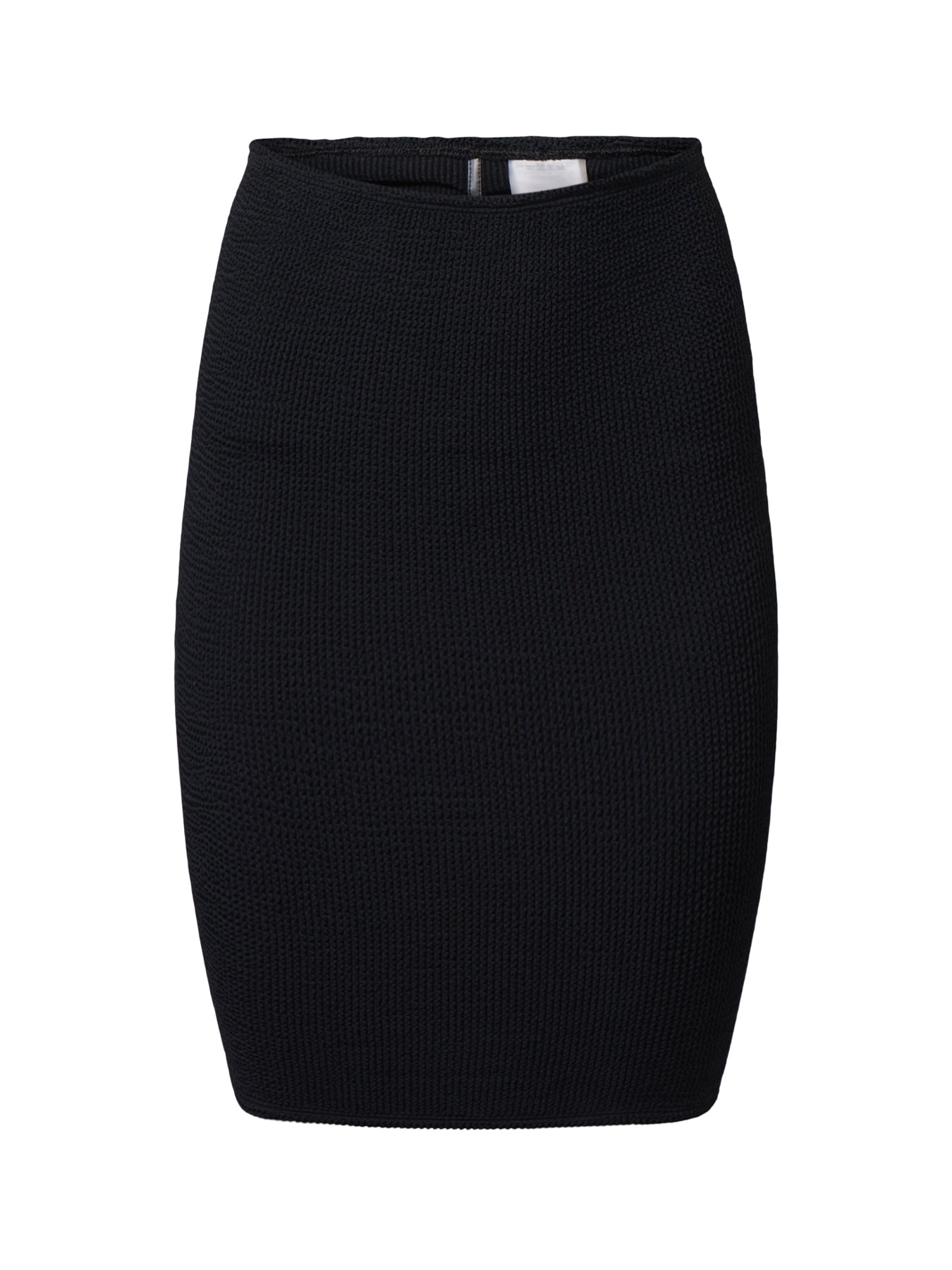 Ribbed Mini Skirt Black