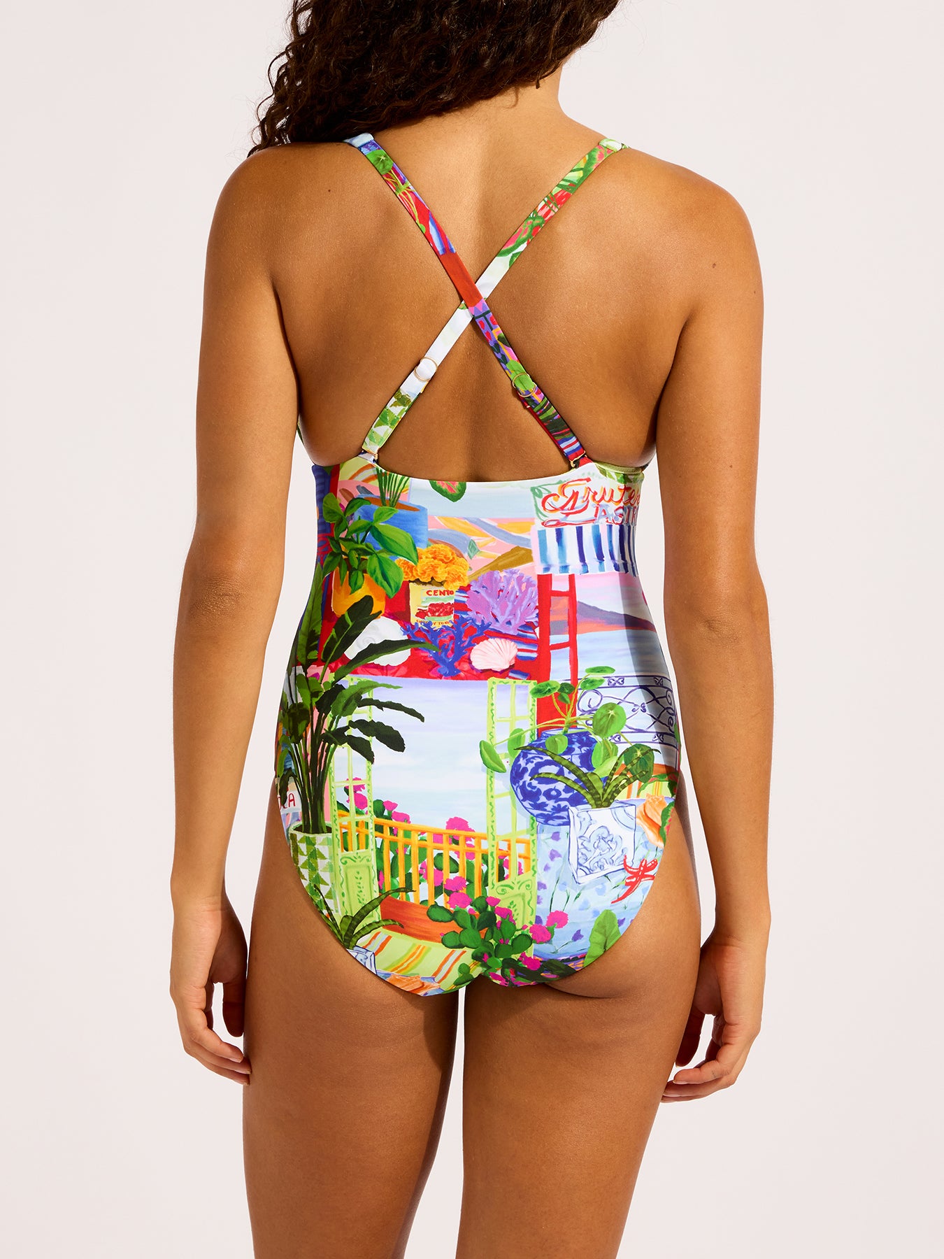 La Boca Deep V Neck One Piece