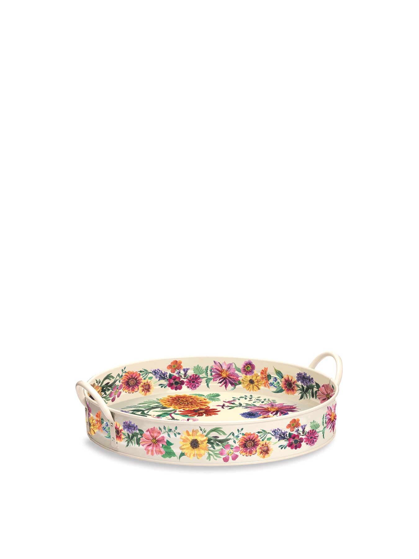 Garden Flowers Large Handle Tray