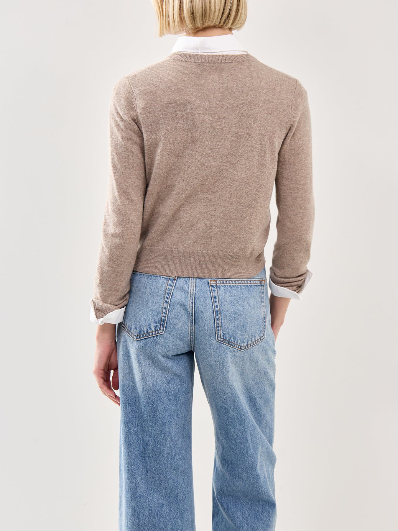 Nebbia Wool Cashmere Cardigan Beige