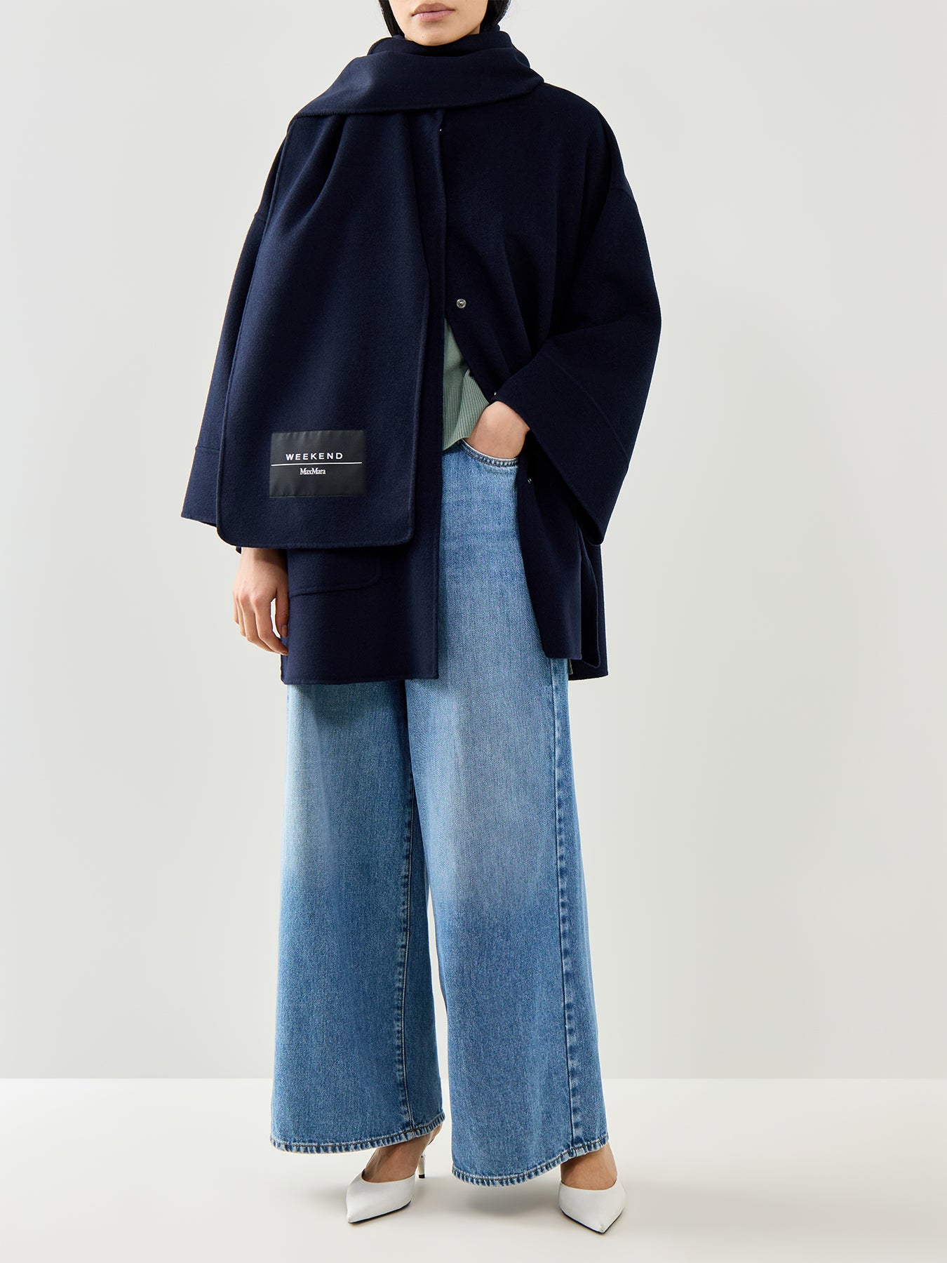 Abete Oversized Denim Trouser Navy