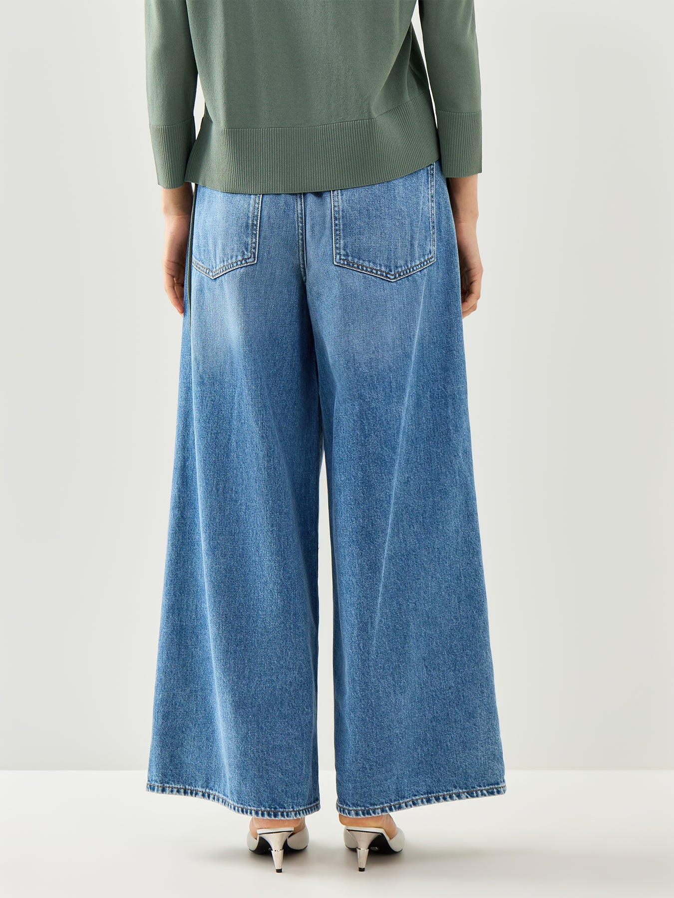 Abete Oversized Denim Trouser Navy