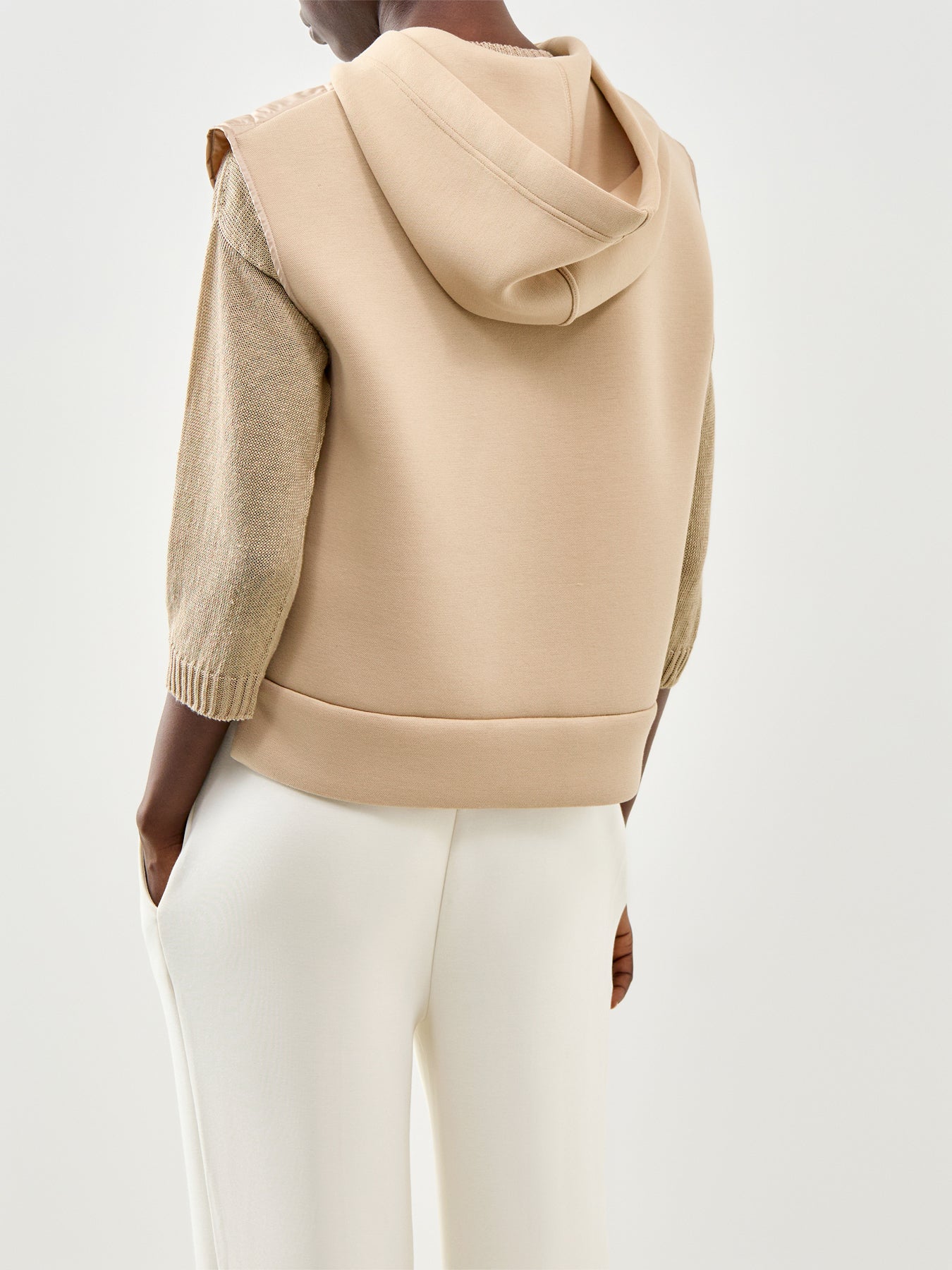 Dandy Sleeveless Blazer Beige