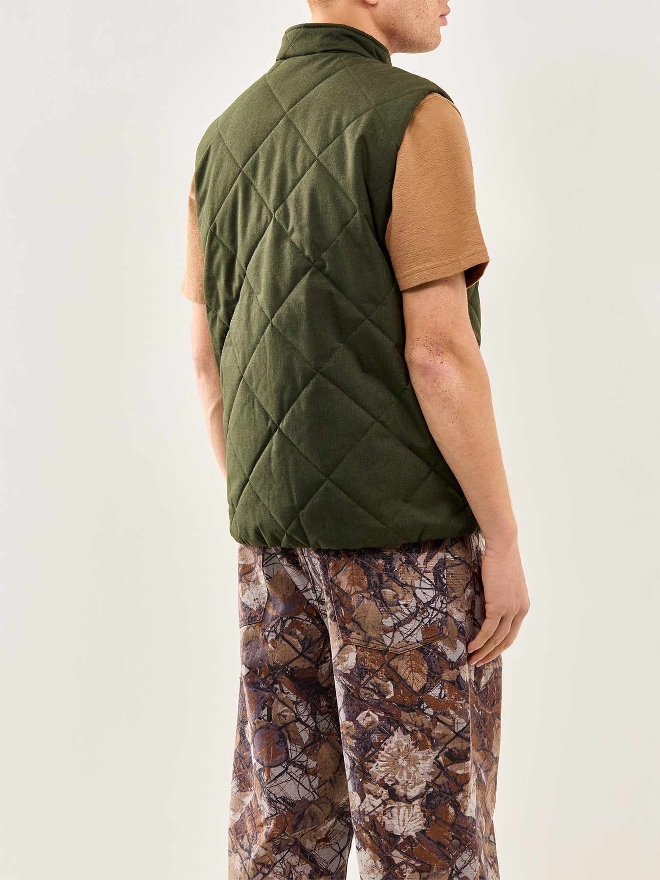 City Harrington Quilted Gilet Olive
