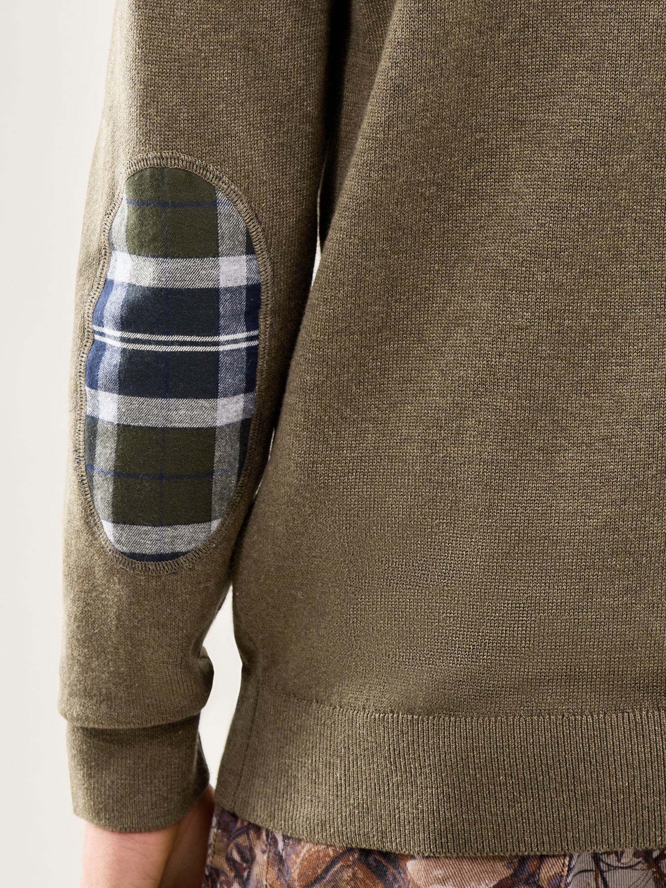 Avoch Half Zip Knitted Jumper Olive