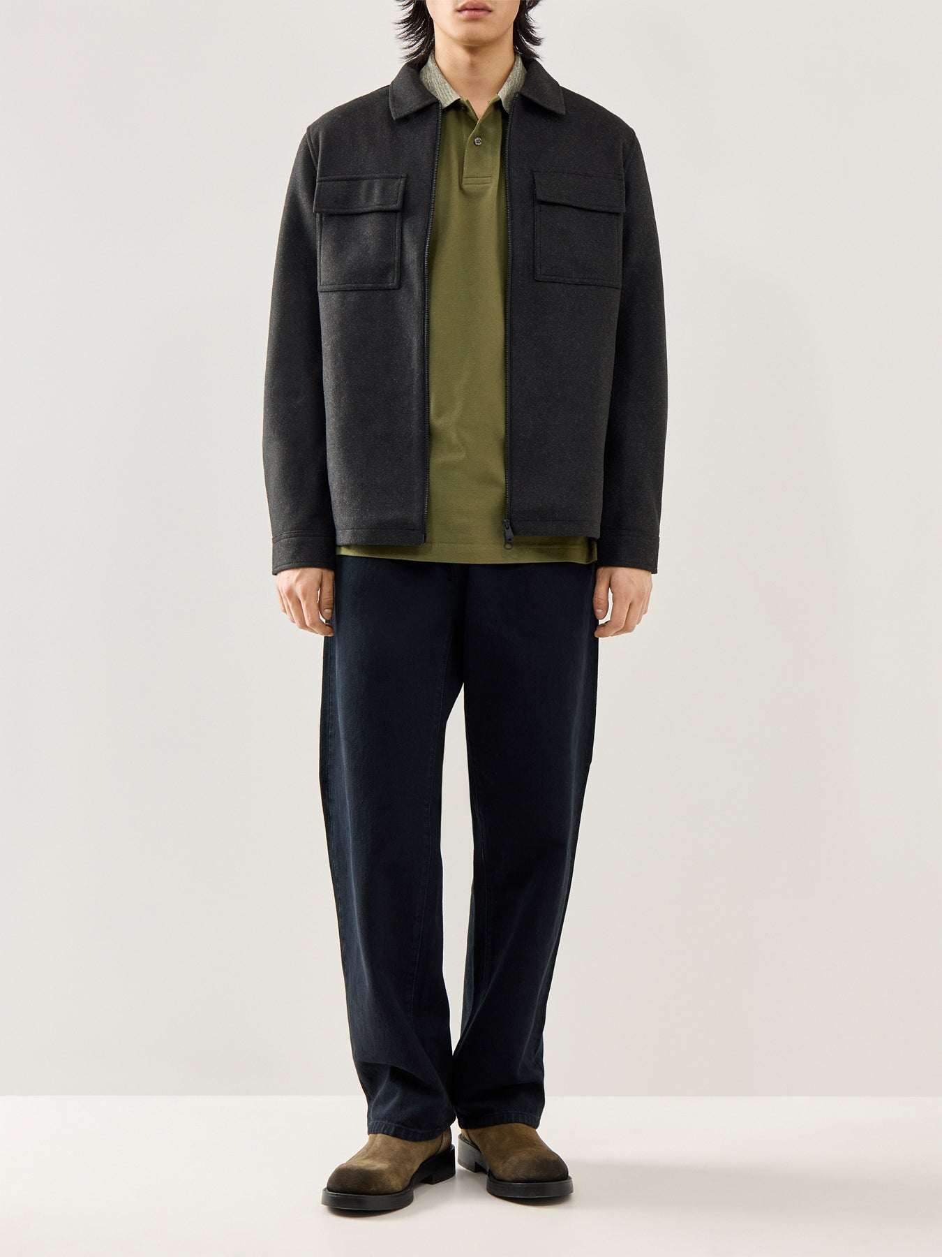 Marlton Tailored Polo Shirt Olive