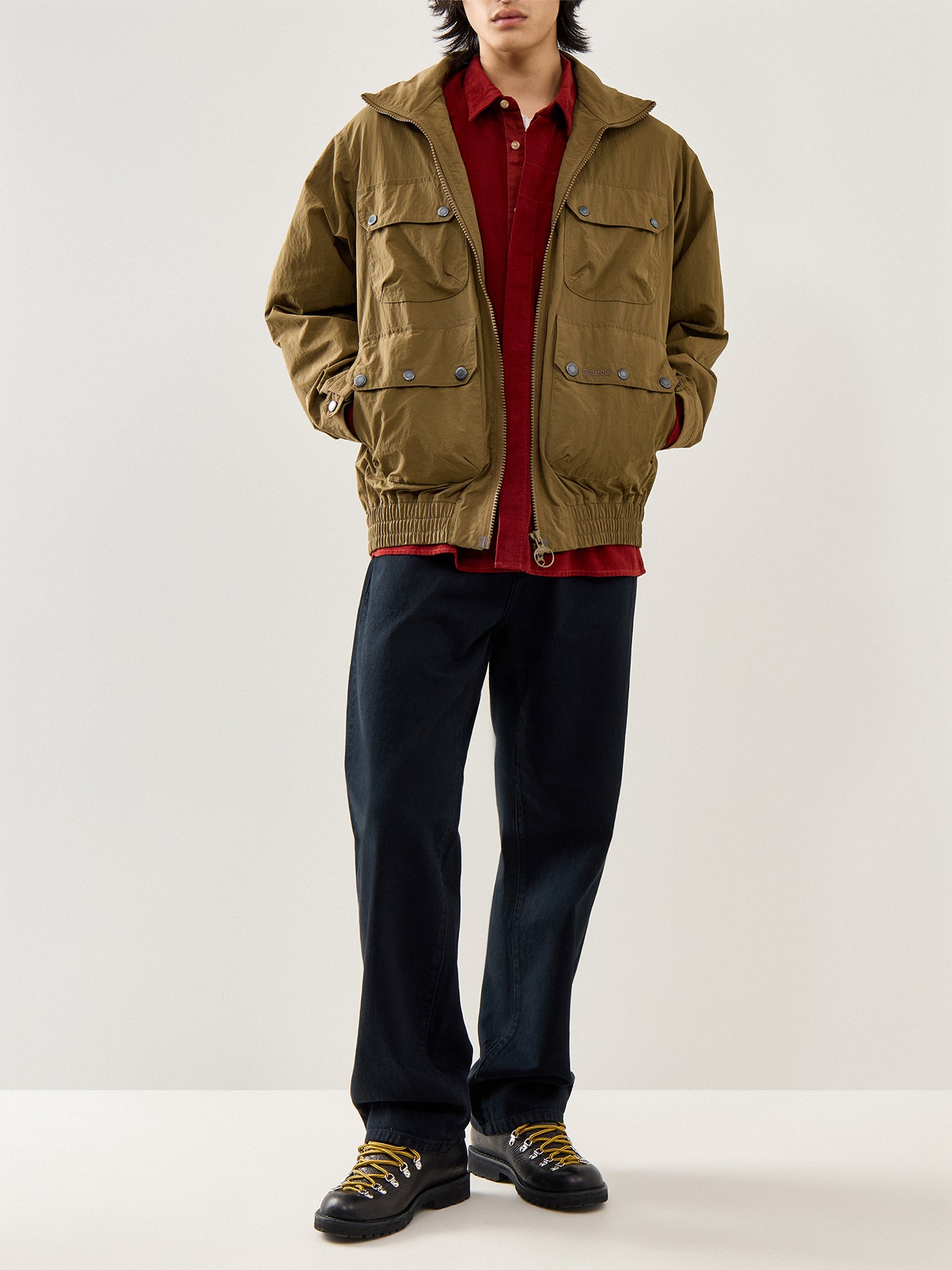 Haltcliff Cord Relaxed Shirt Red