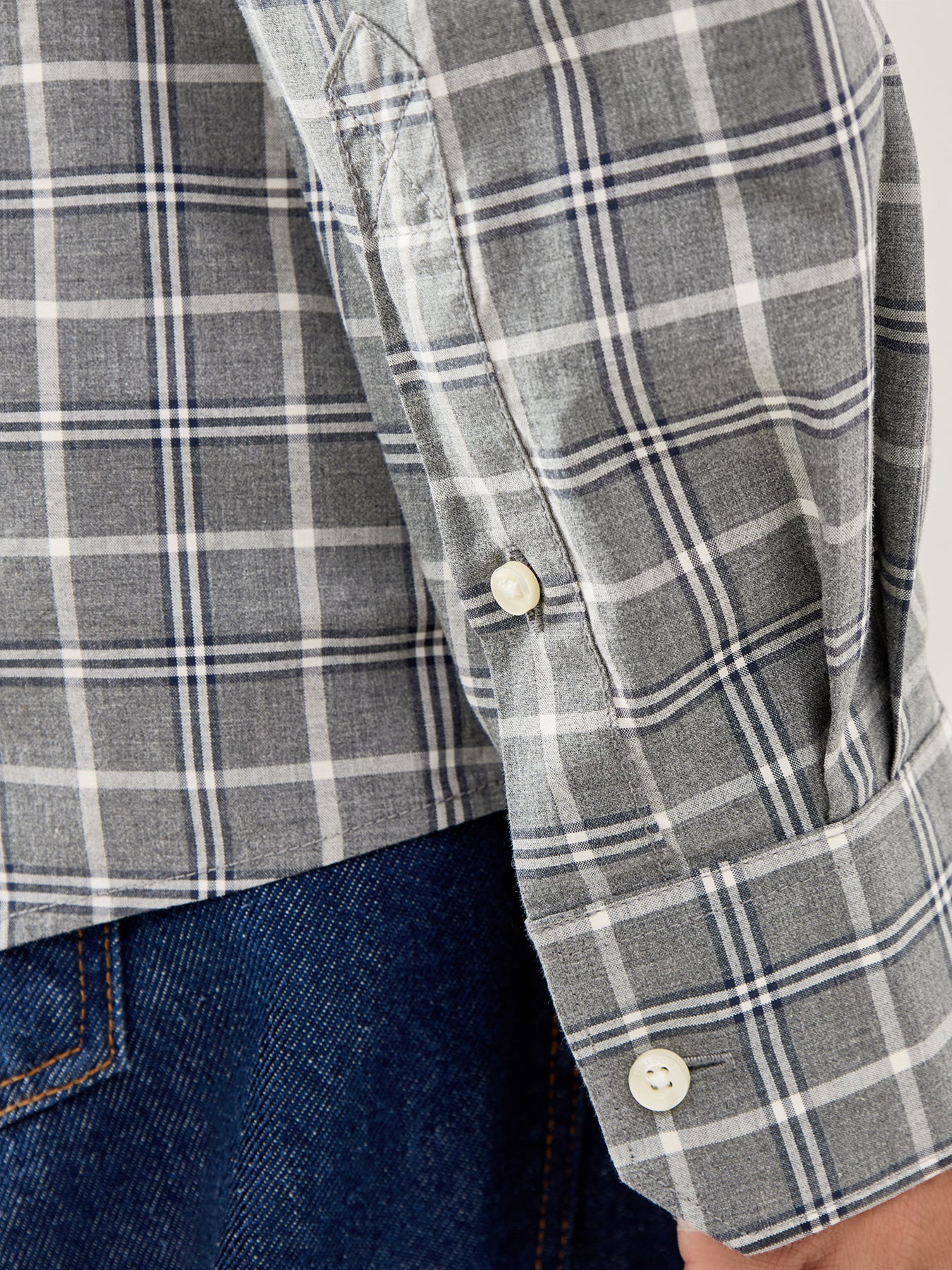 Bramham Checked Tailored Shirt Grey