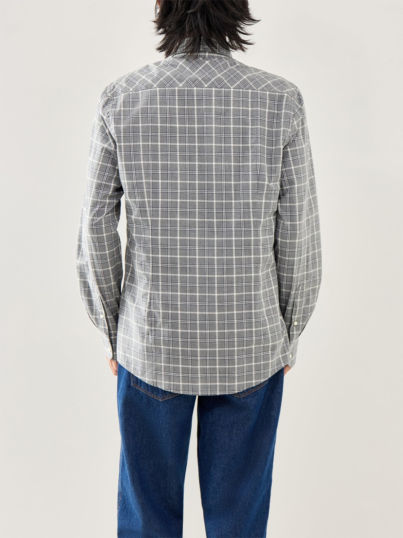 Bramham Checked Tailored Shirt Grey