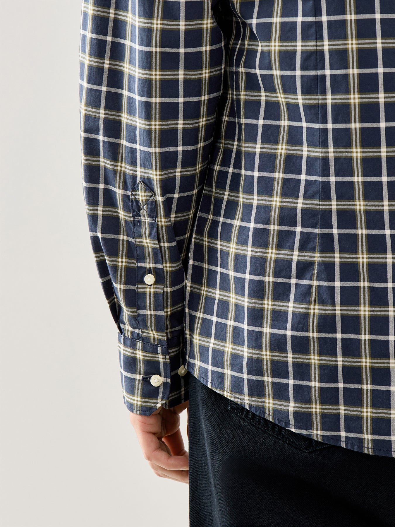 Bramham Checked Tailored Shirt Navy