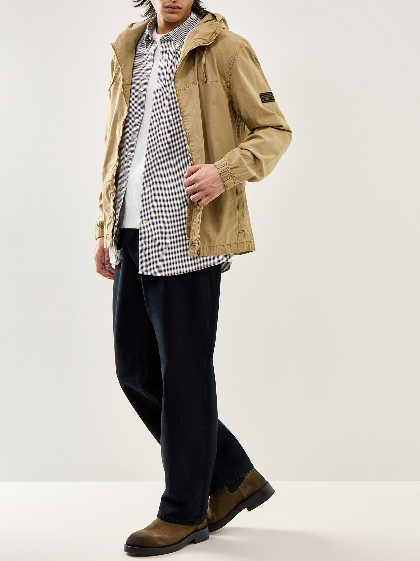 Halton Gingham Tailored Shirt Olive