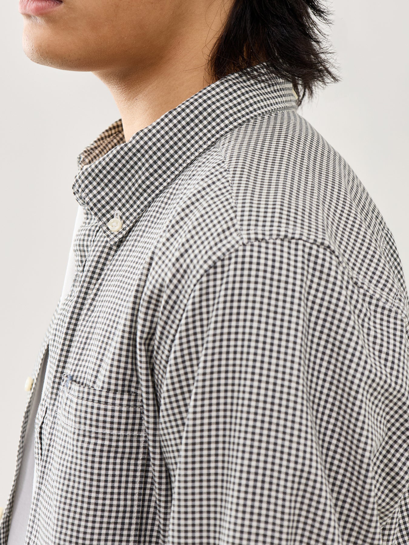 Halton Gingham Tailored Shirt Olive
