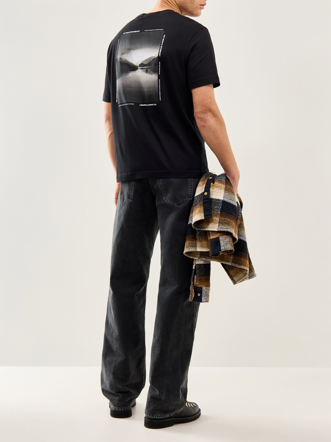 Parkend Photographic Cotton T-Shirt Black