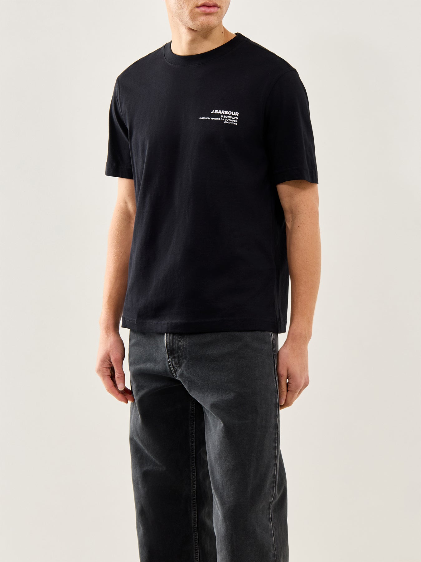 Parkend Photographic Cotton T-Shirt Black