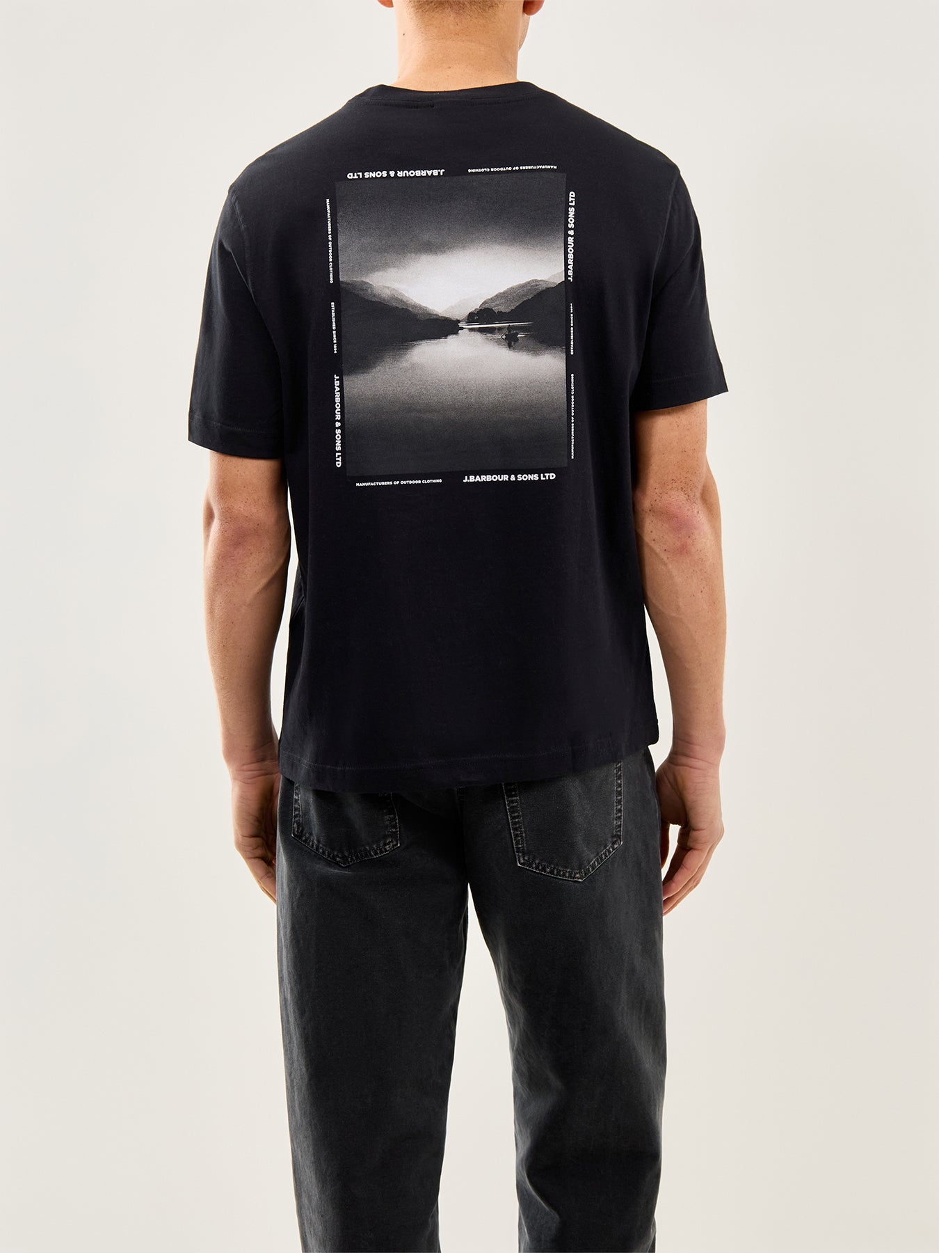 Parkend Photographic Cotton T-Shirt Black