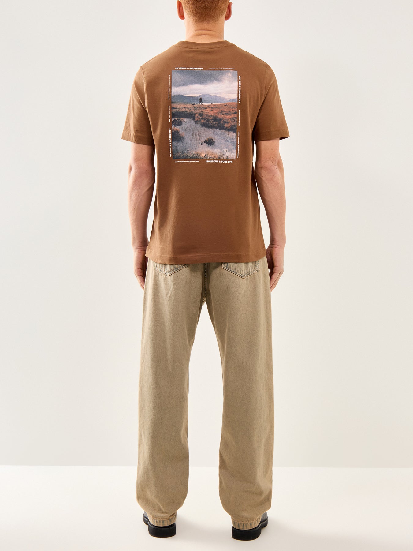 Parkend Photographic Cotton T-Shirt Brown