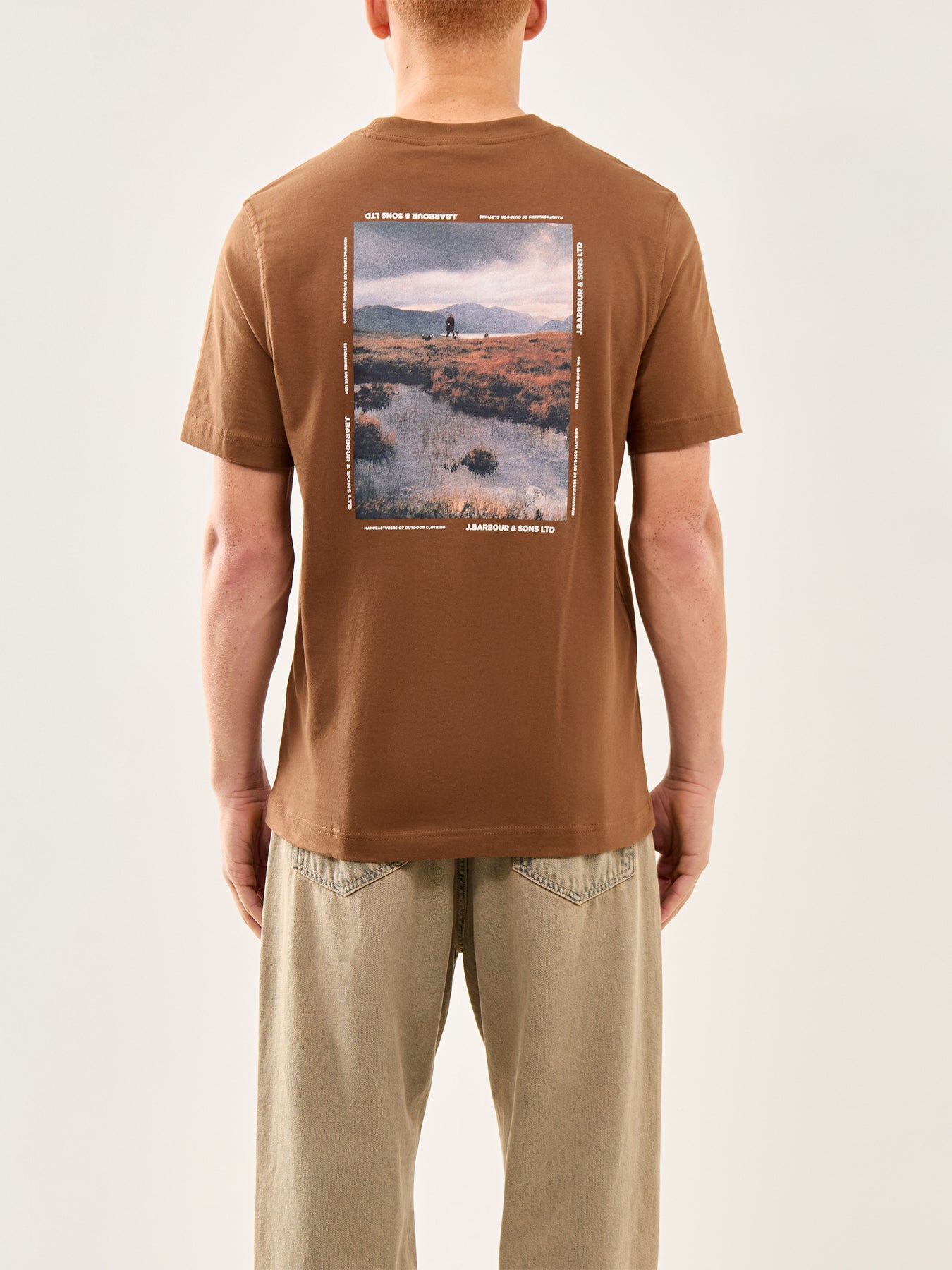 Parkend Photographic Cotton T-Shirt Brown