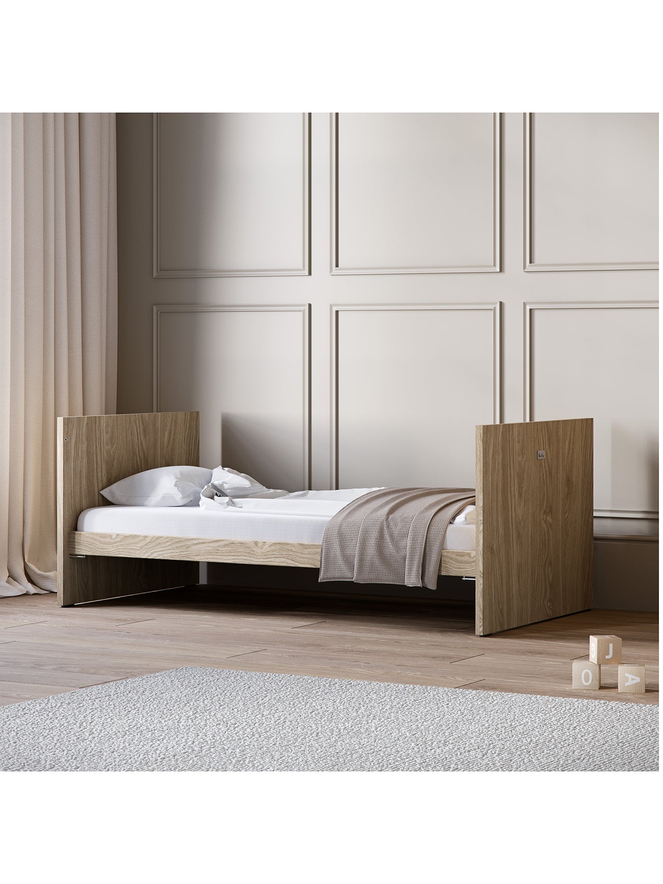 Geneva Cot Bed with Trundle Drawer Brown