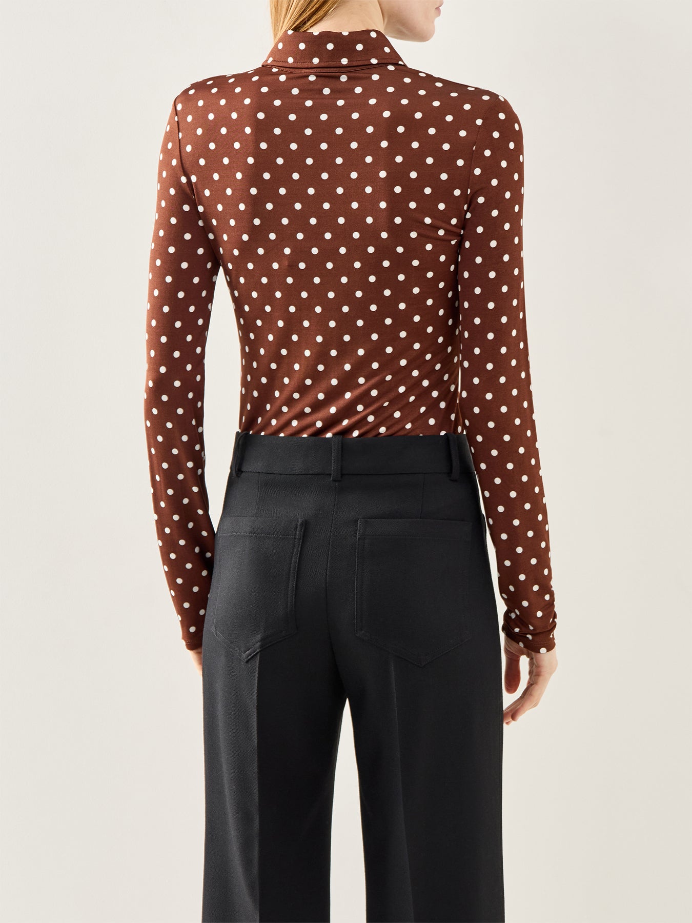 MLS Vinci Button-Neck Sweater Brown