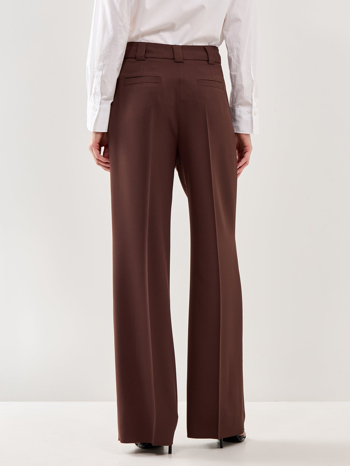 Airone Wide Leg Trousers Brown