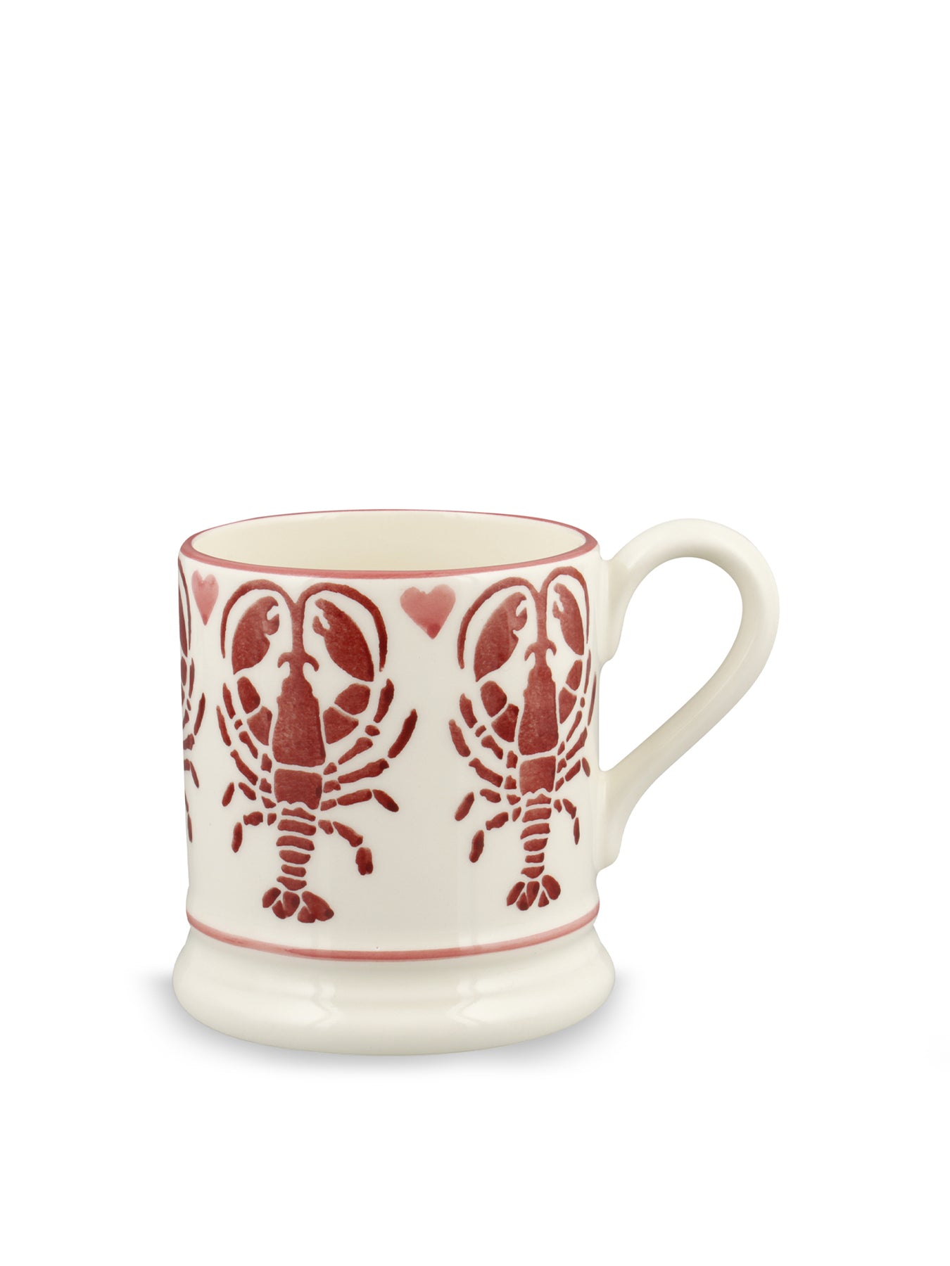 Lobster Half Pint Mug Pink