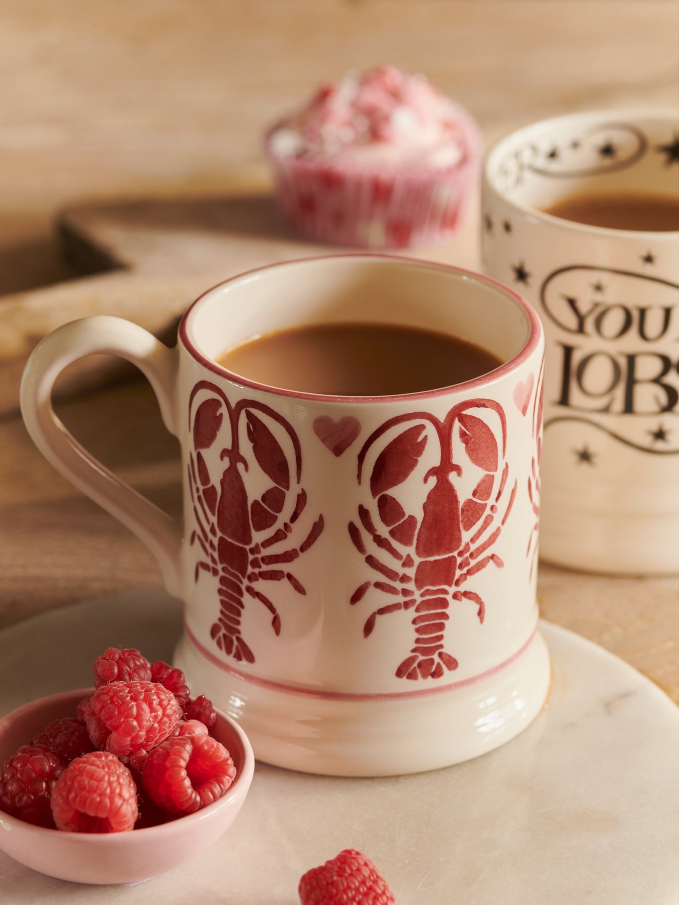 Lobster Half Pint Mug Pink
