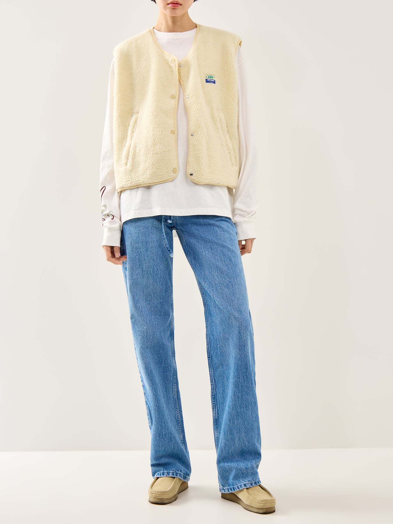 Hoktown Wool Gilet Cream
