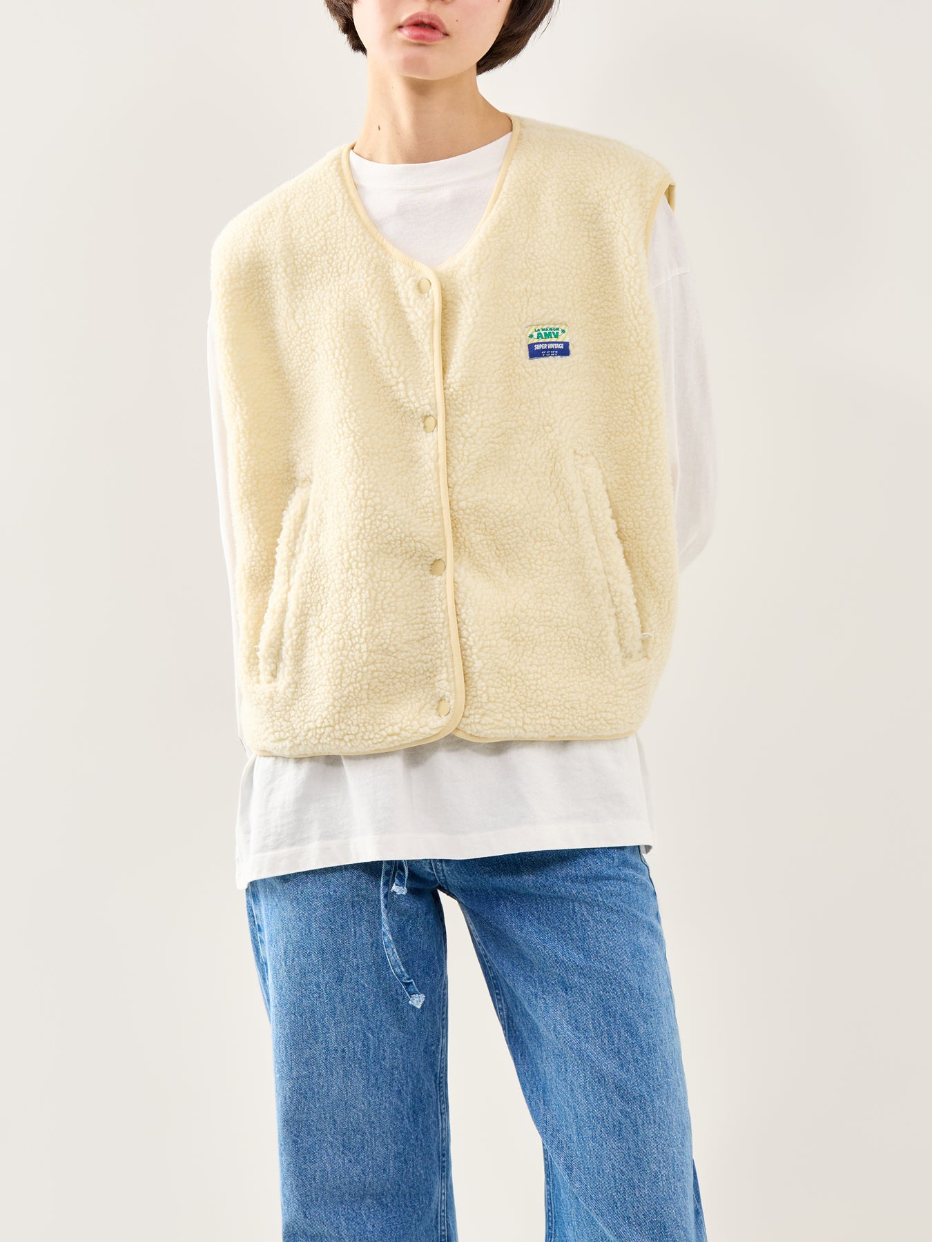 Hoktown Wool Gilet Cream