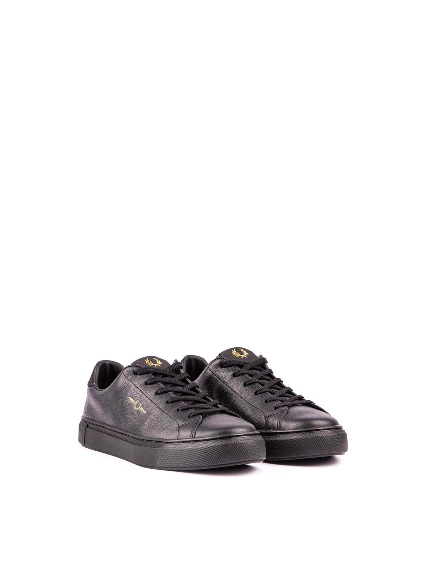 B71 Leather Trainers Black