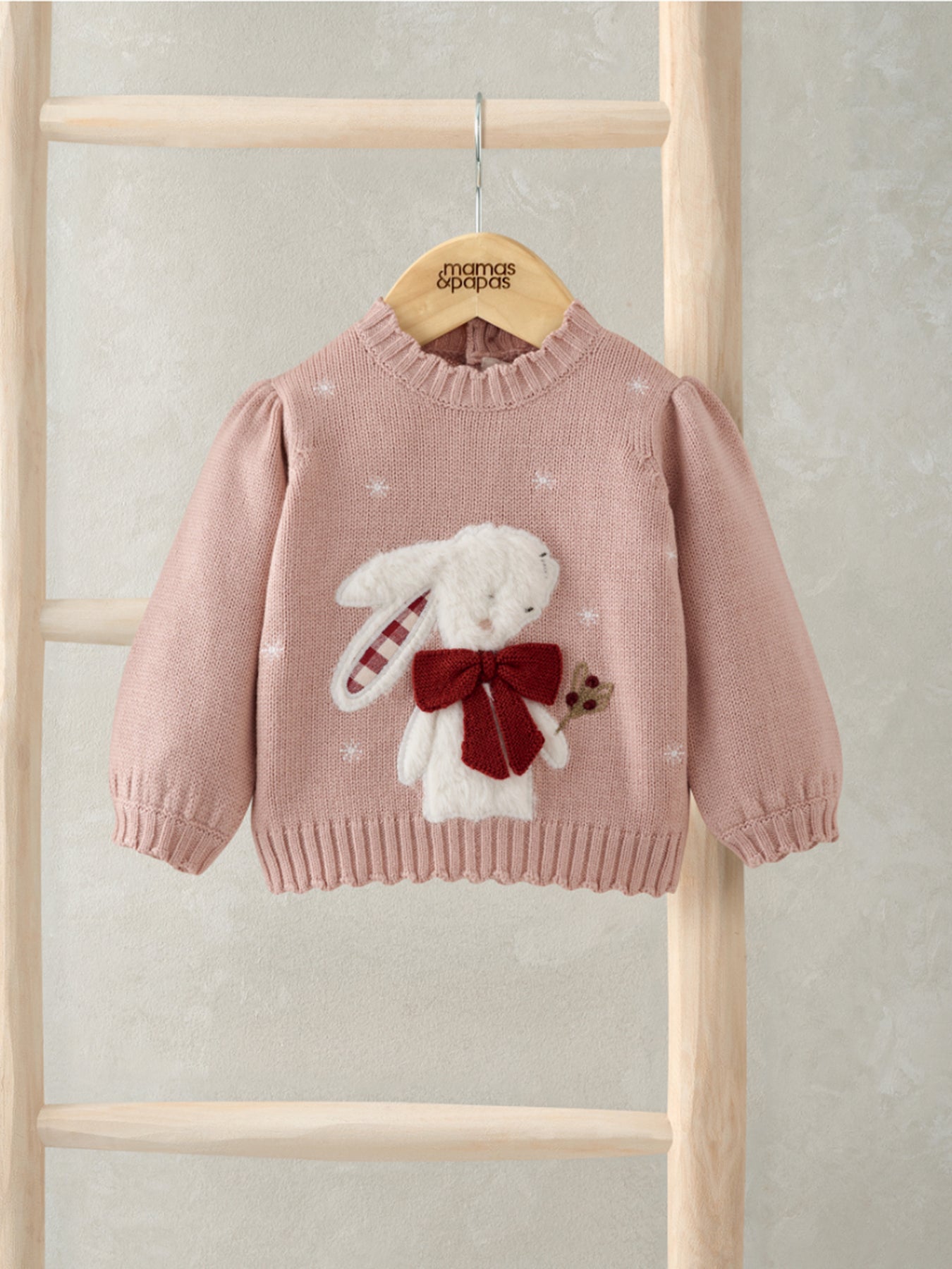 Pink Bunny Jumper Soft Pink