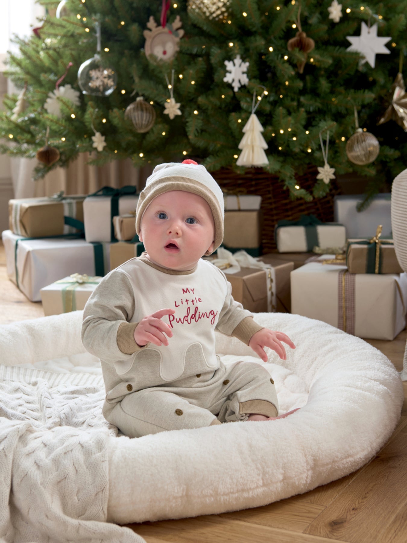Little Pudding Romper and Hat Multi
