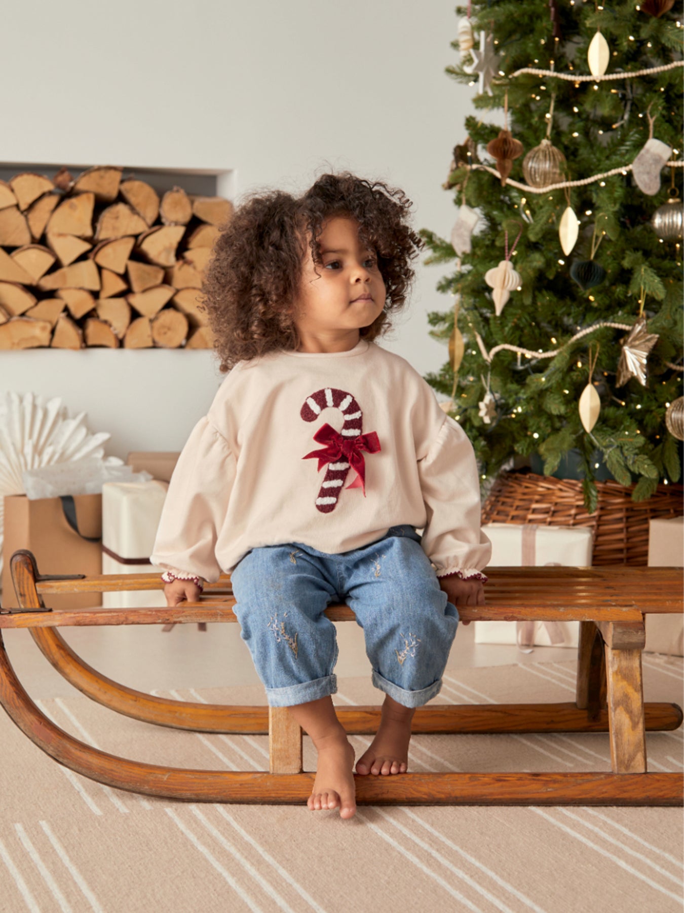 Candy Sweatshirt Warm Cream